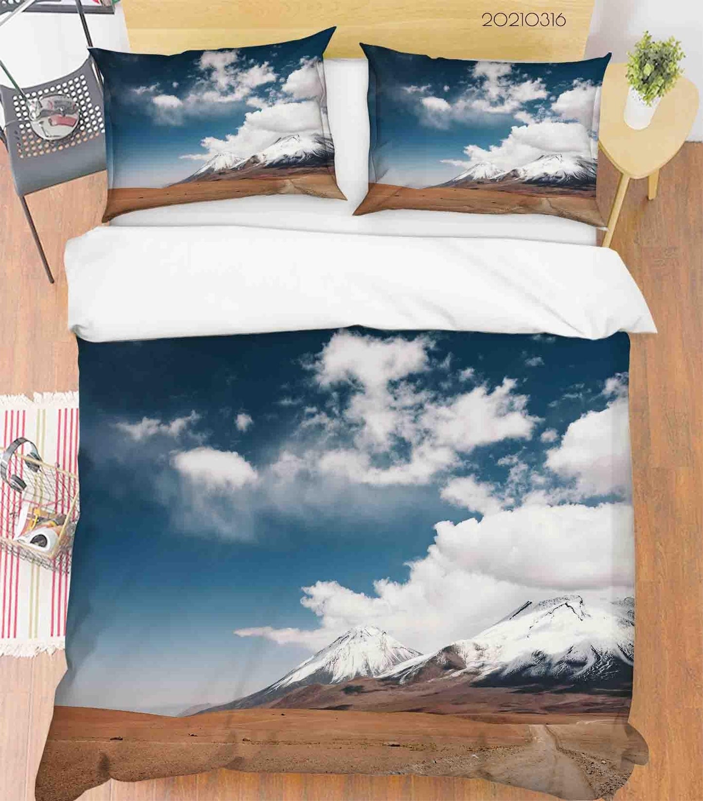 3D Blue Sky Cloud Landscape Quilt Cover Set Bedding Set Duvet Cover Pillowcases 174