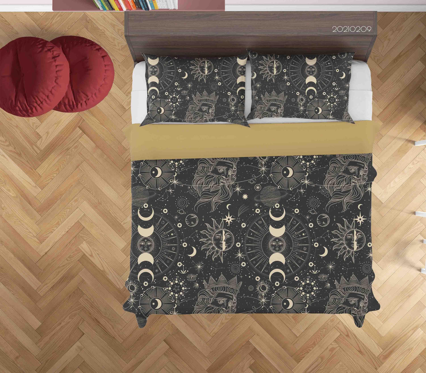 3D Black Space Solar System Quilt Cover Set Bedding Set Duvet Cover Pillowcases 38