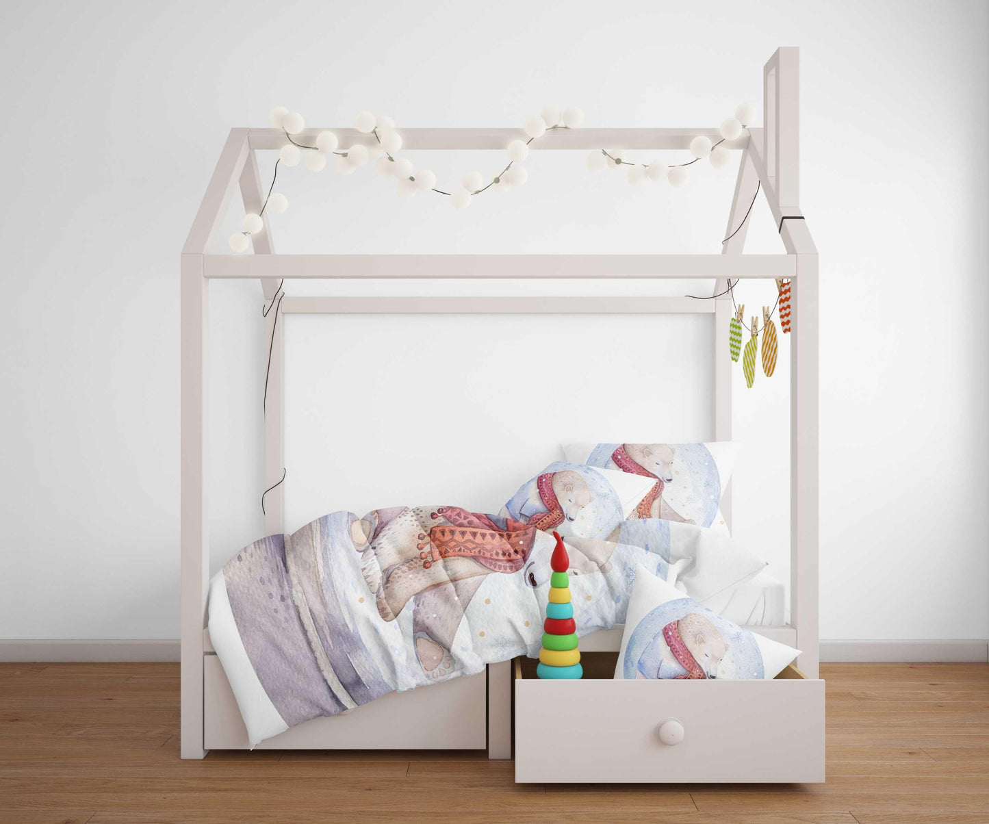 3D Blue Crystal Ball Bear Quilt Cover Set Bedding Set Pillowcases 41