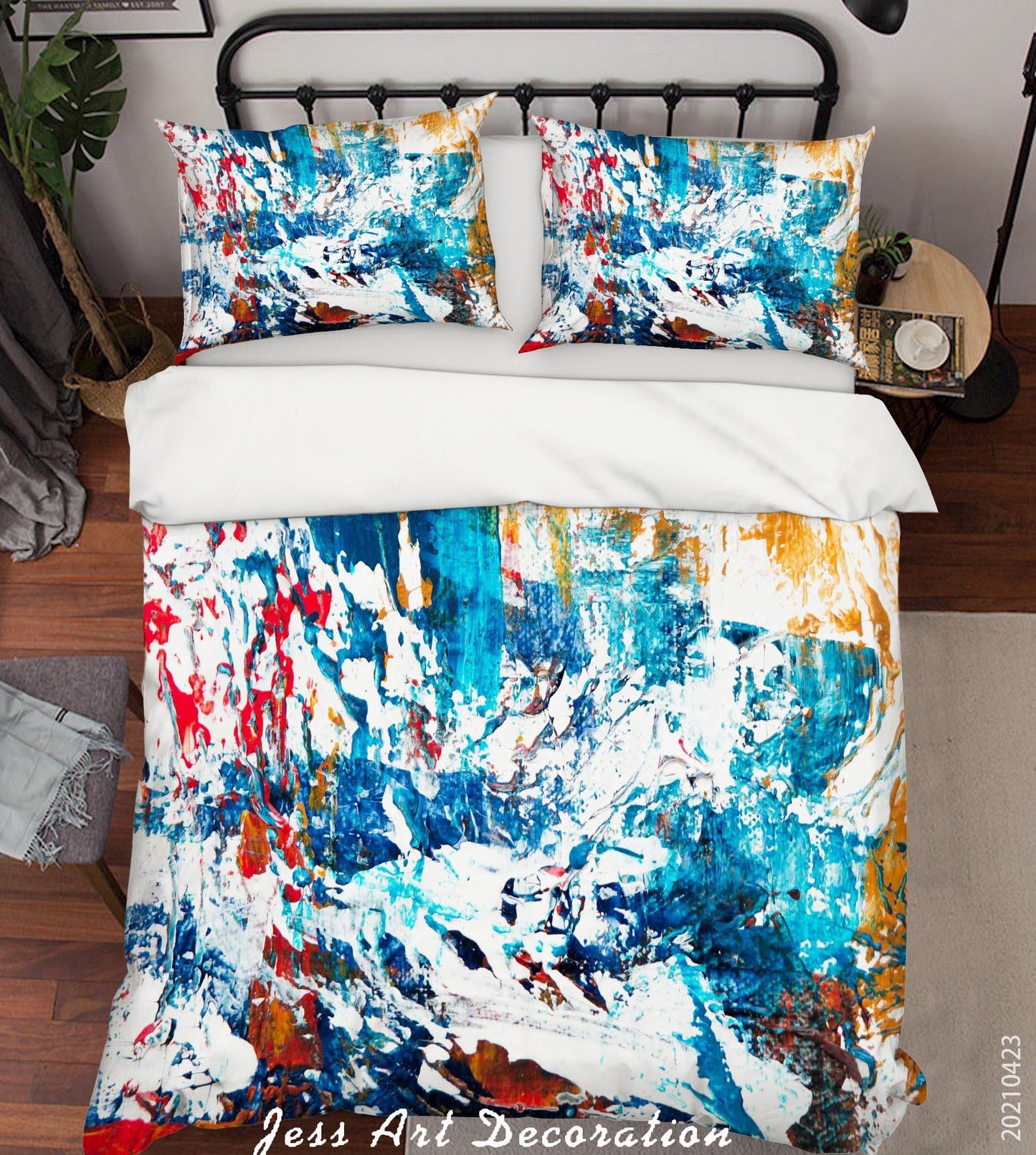 3D Abstract Color Graffiti Quilt Cover Set Bedding Set Duvet Cover Pillowcases 132