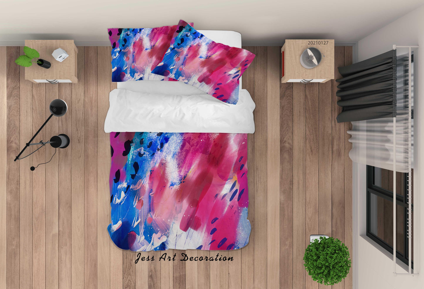 3D Abstract Watercolor Pattern Quilt Cover Set Bedding Set Duvet Cover Pillowcases 93