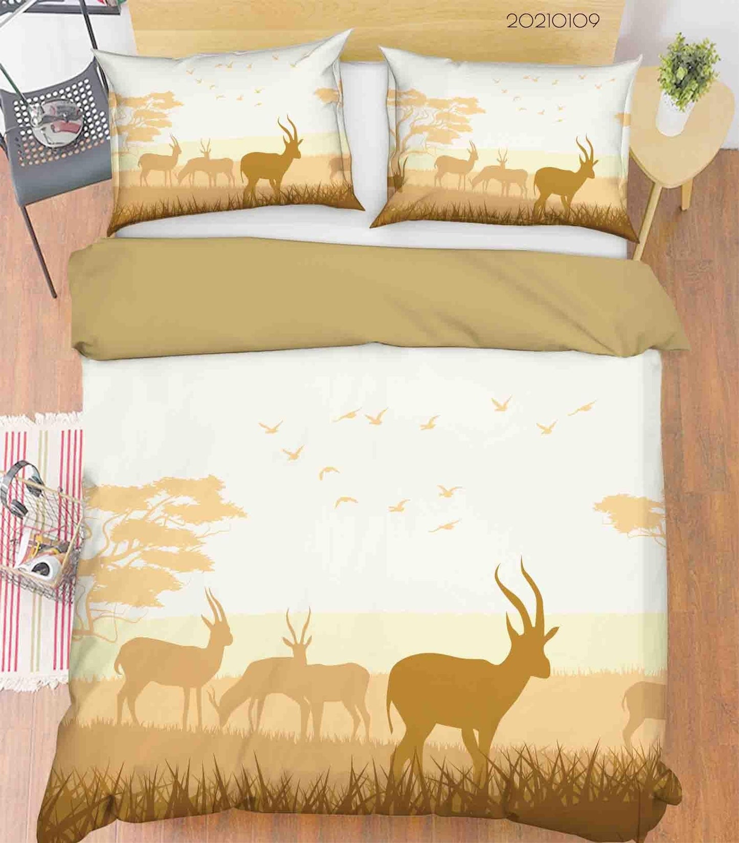 3D Cartoon Forest Animal Elk Quilt Cover Set Bedding Set Duvet Cover Pillowcases 63 LQH