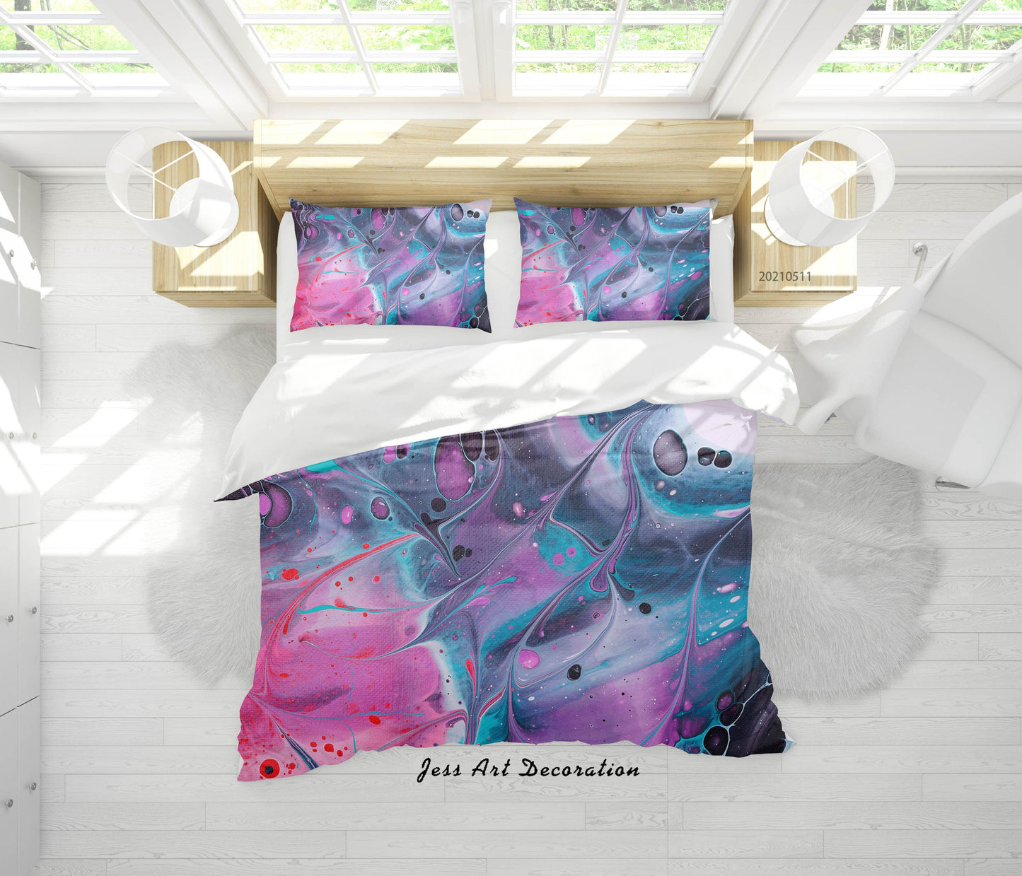 3D Abstract Color Marble Quilt Cover Set Bedding Set Duvet Cover Pillowcases 5