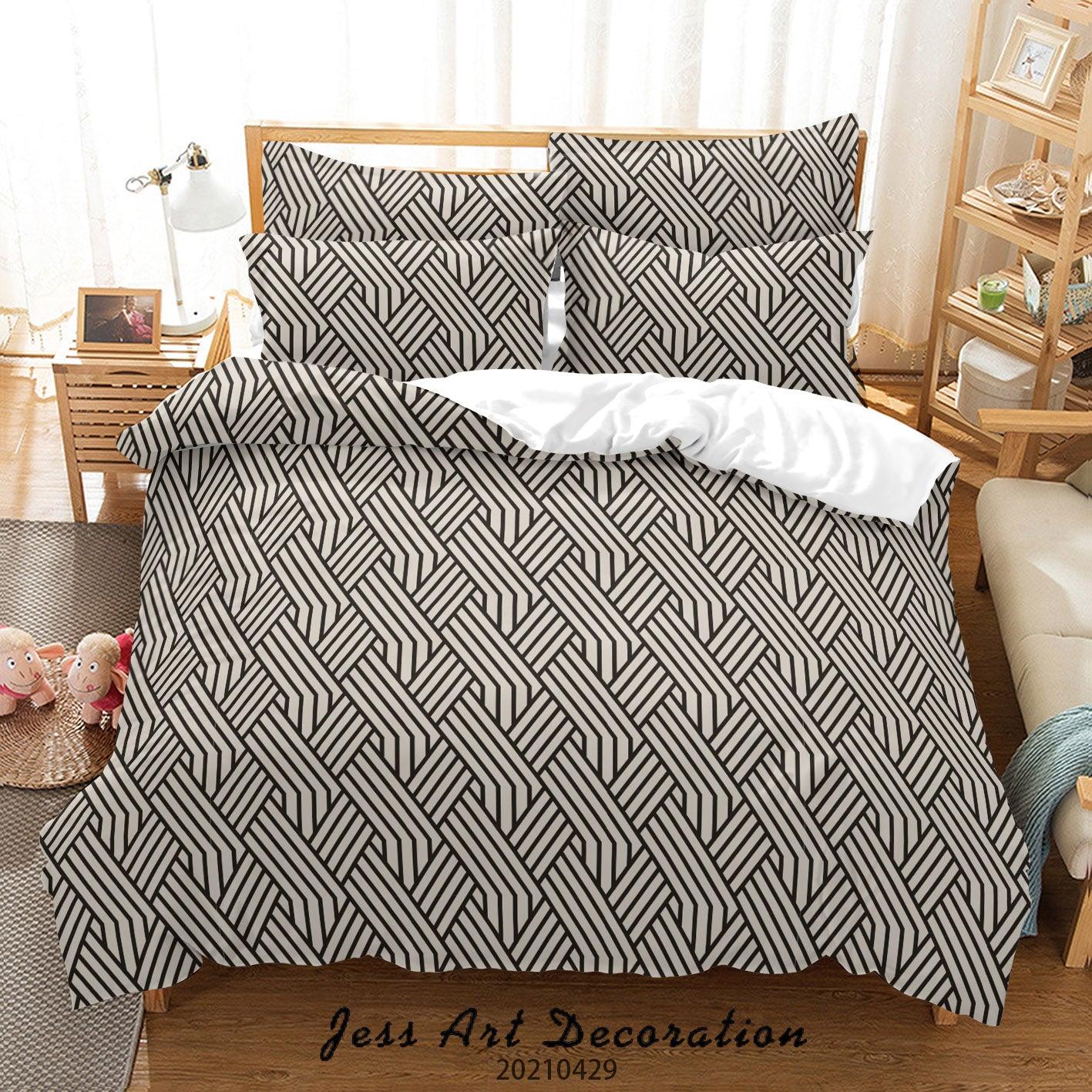 3D Abstract Geometric Pattern Quilt Cover Set Bedding Set Duvet Cover Pillowcases 250