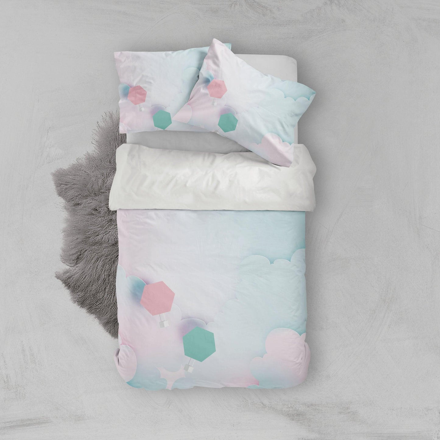 3D Abstract White Clouds Quilt Cover Set Bedding Set Pillowcases 130