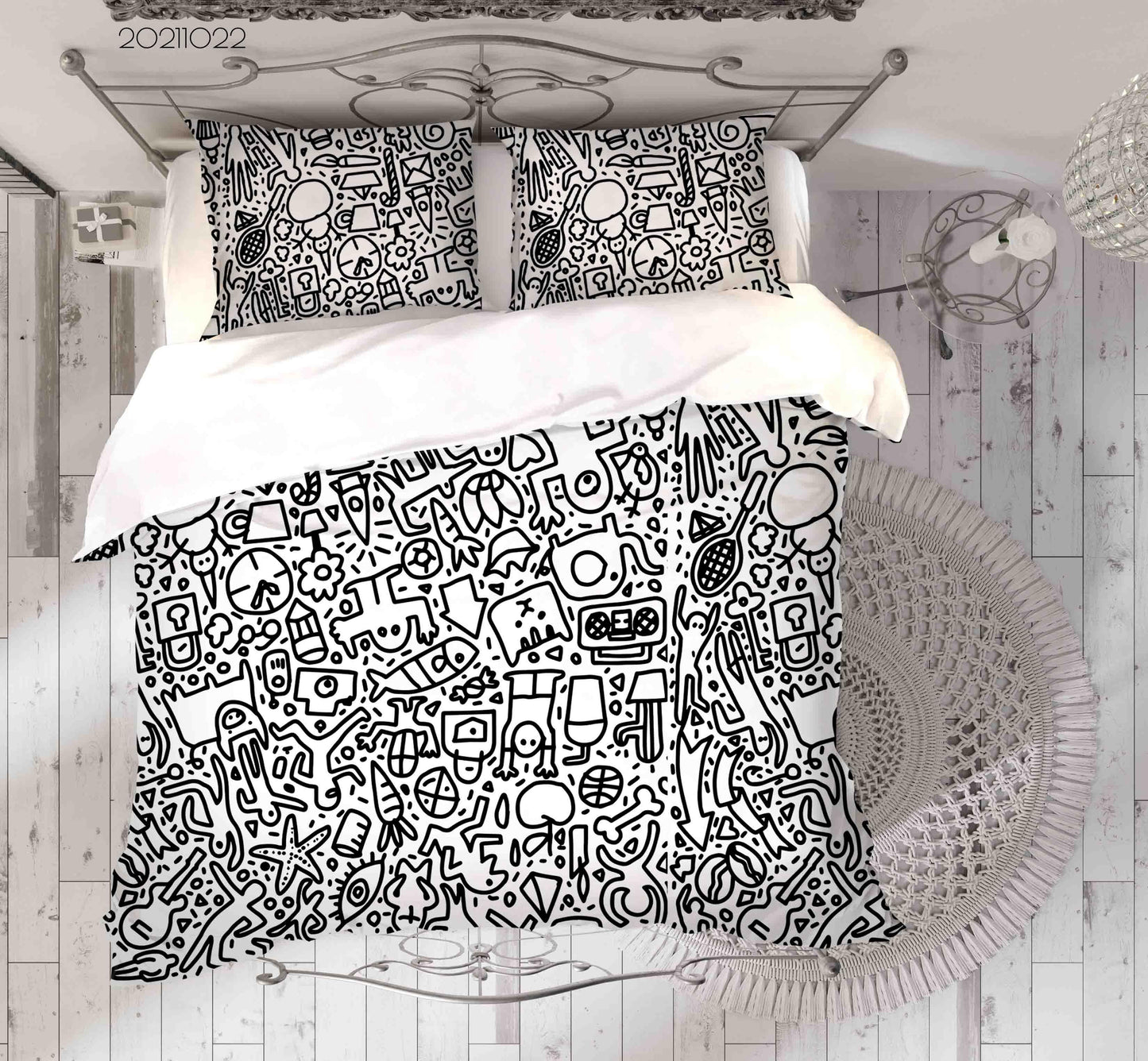 3D Art Illustration Graffiti Quilt Cover Set Bedding Set Duvet Cover Pillowcases 53