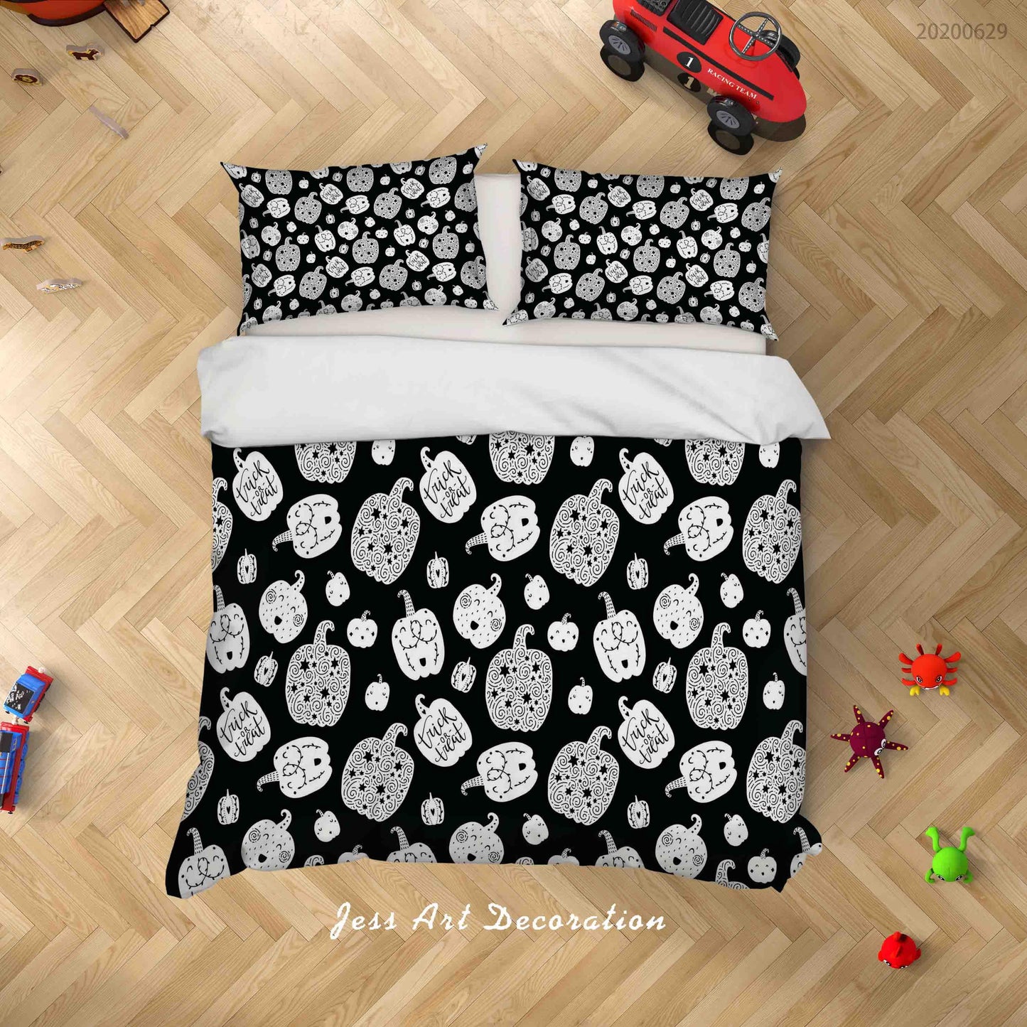 3D Black Round Chili Quilt Cover Set Bedding Set Duvet Cover Pillowcases SF42