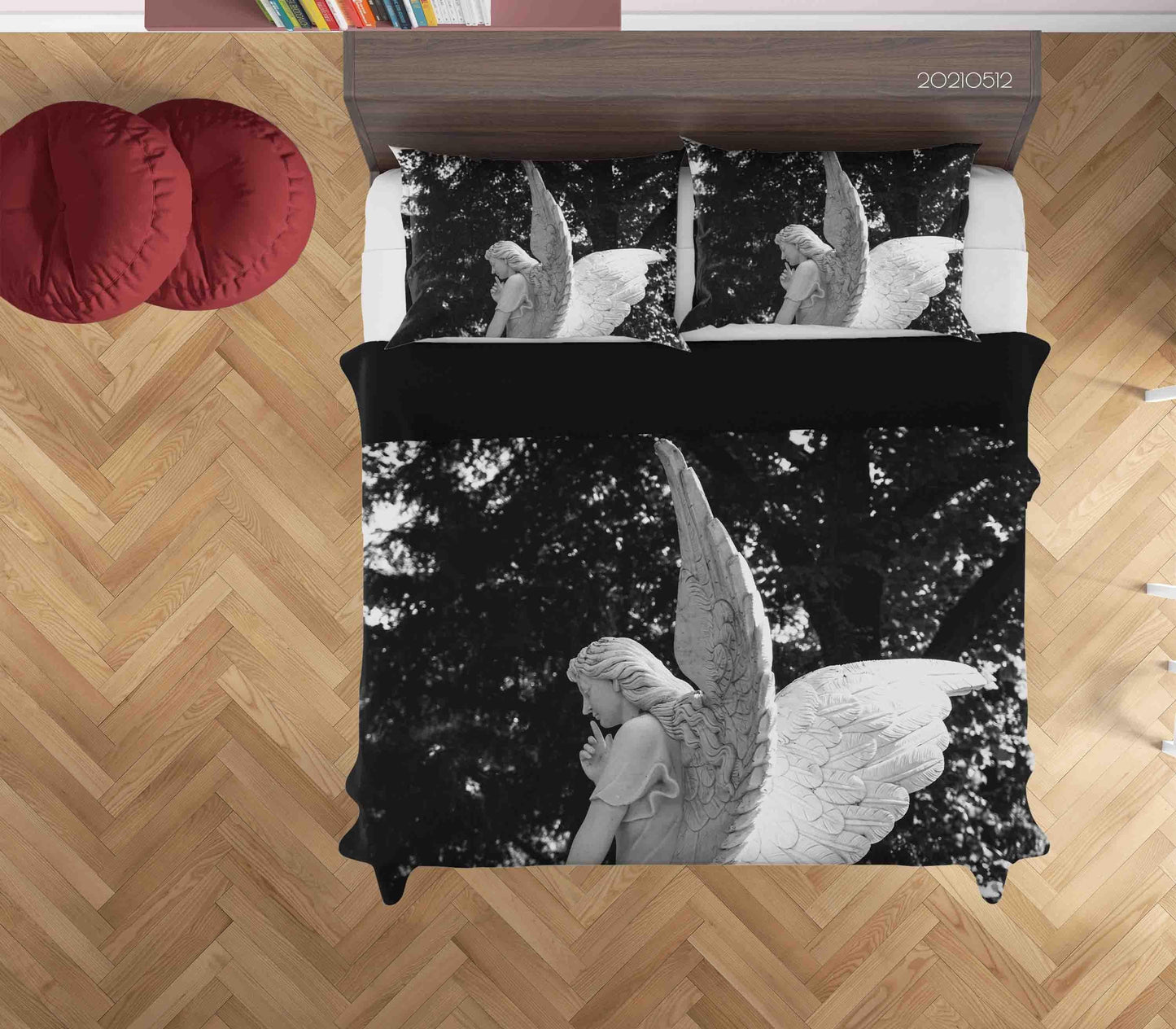 3D Art Angel Sculpture Quilt Cover Set Bedding Set Duvet Cover Pillowcases 198