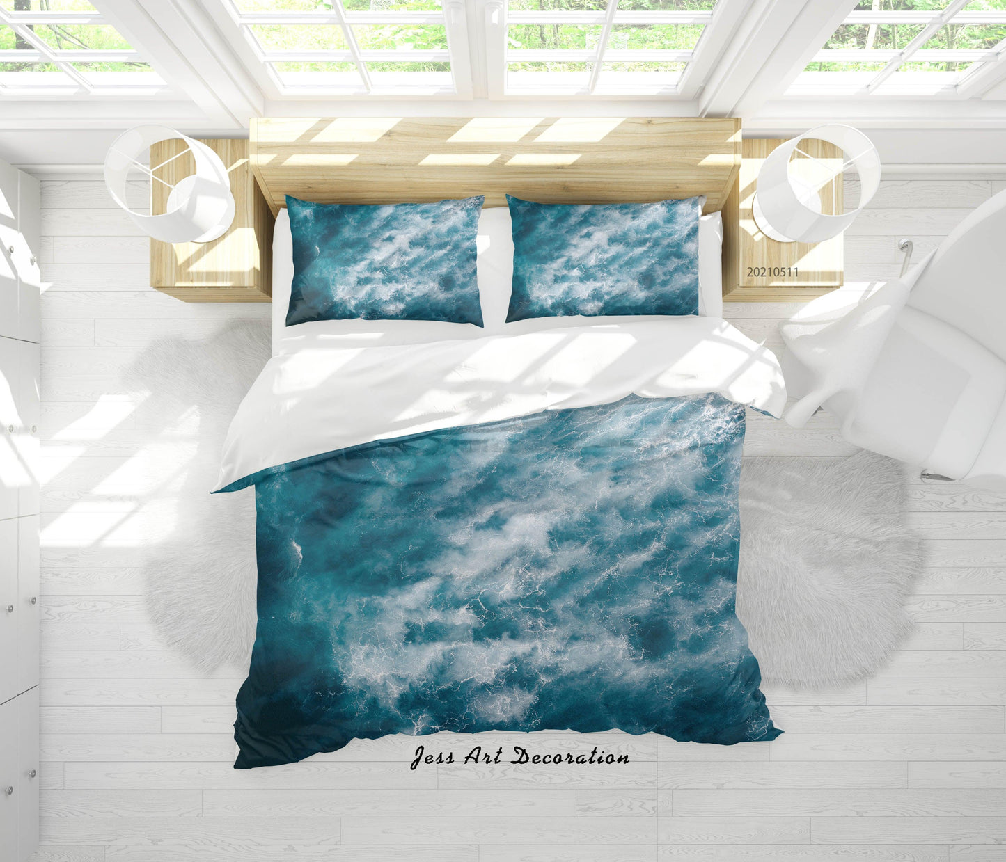 3D Blue Sea Landscape Quilt Cover Set Bedding Set Duvet Cover Pillowcases 561