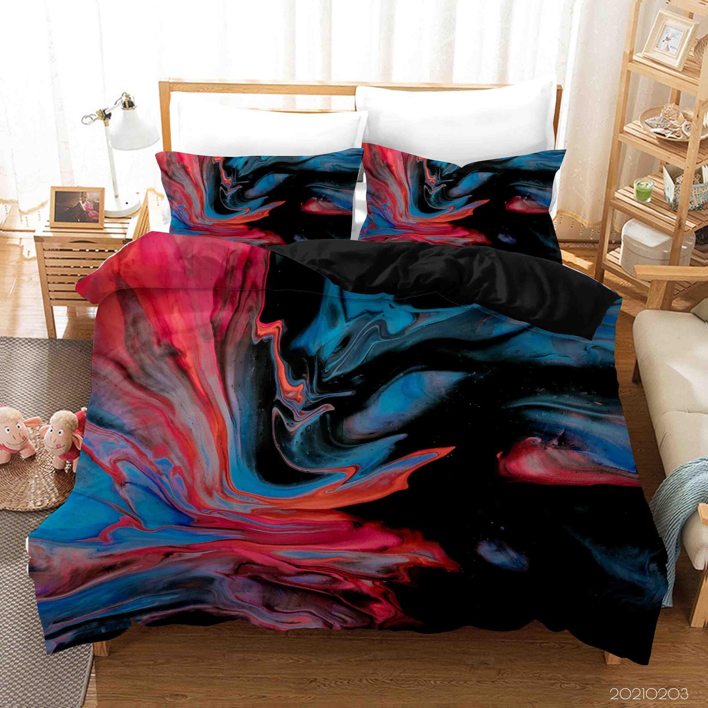 3D Abstract Colorful Marble Texture Quilt Cover Set Bedding Set Duvet Cover Pillowcases 81
