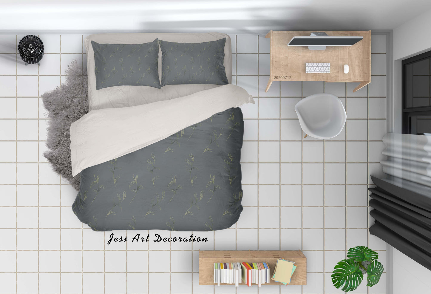 3D Abstract Vintage Dark Line Floral Pattern Quilt Cover Set Bedding Set Duvet Cover Pillowcases WJ 4115