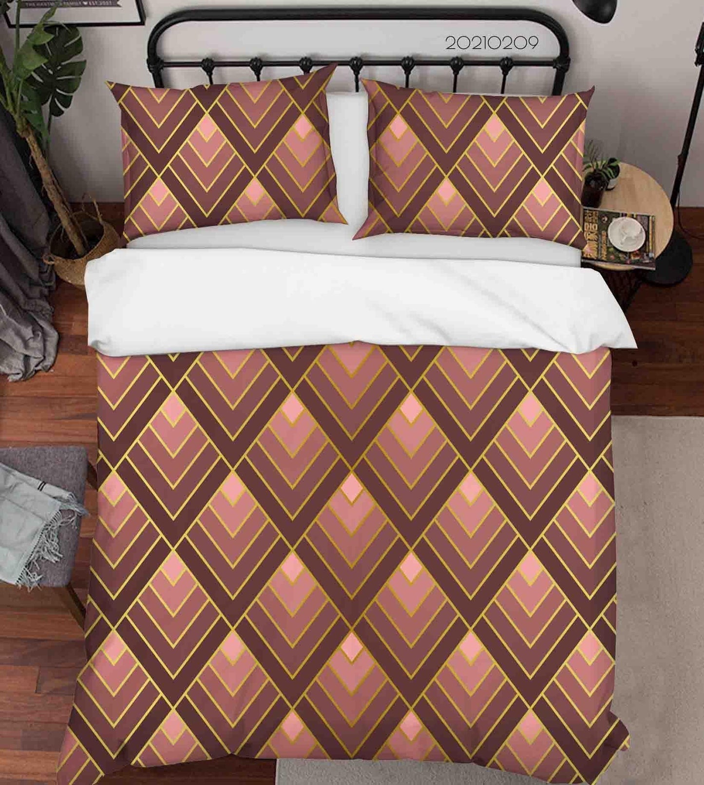 3D Abstract Geometric Decorative Quilt Cover Set Bedding Set Duvet Cover Pillowcases 28