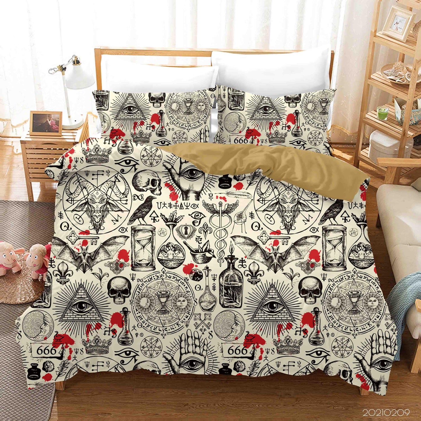 3D Abstract Animal Totem Symbol Quilt Cover Set Bedding Set Duvet Cover Pillowcases 46