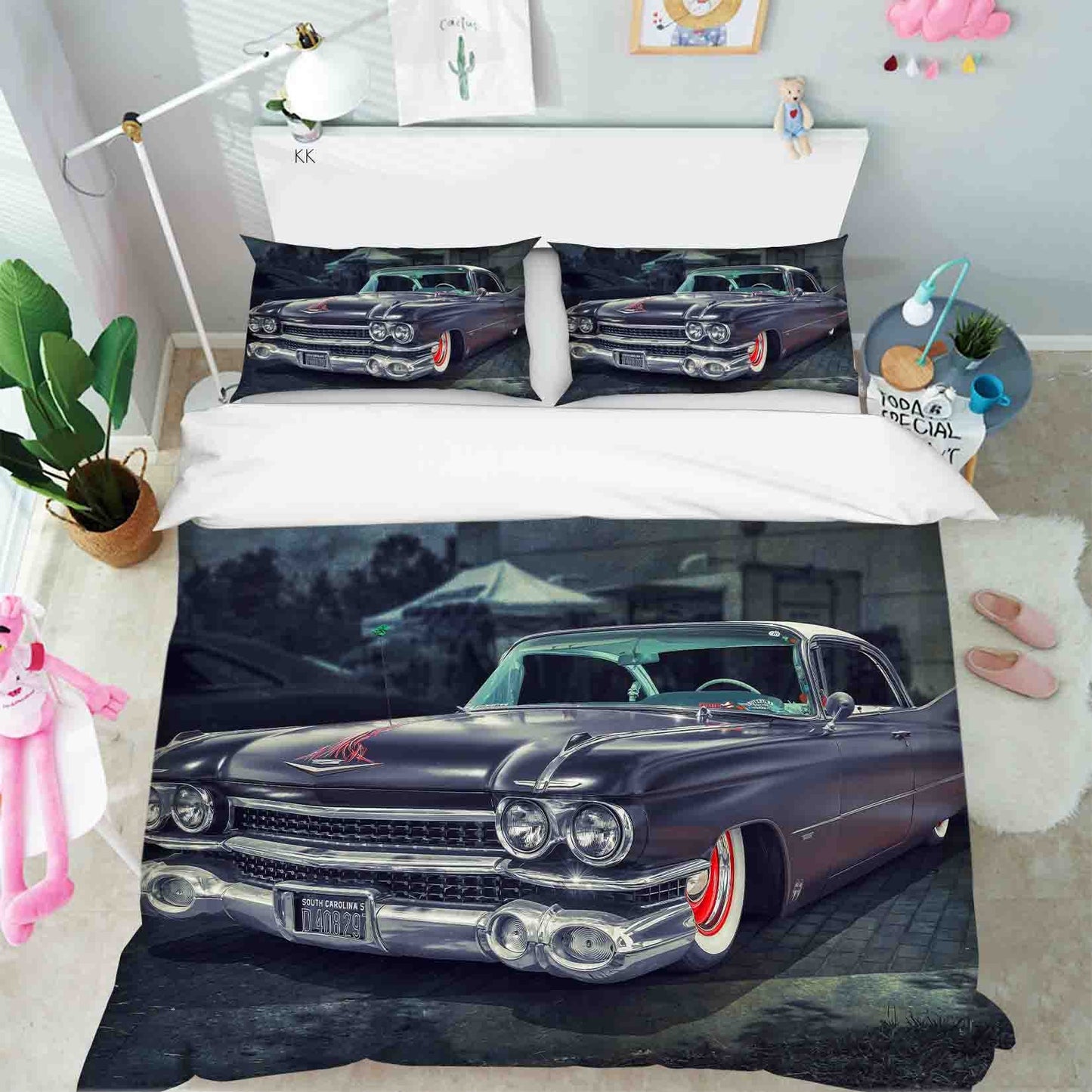 3D Automobile Tent Brick Quilt Cover Set Bedding Set Duvet Cover Pillowcase 366