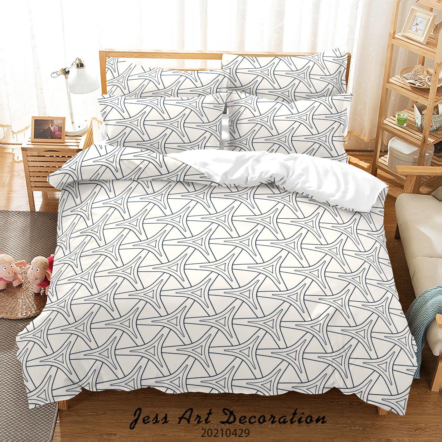 3D Abstract Geometric Pattern Quilt Cover Set Bedding Set Duvet Cover Pillowcases 247