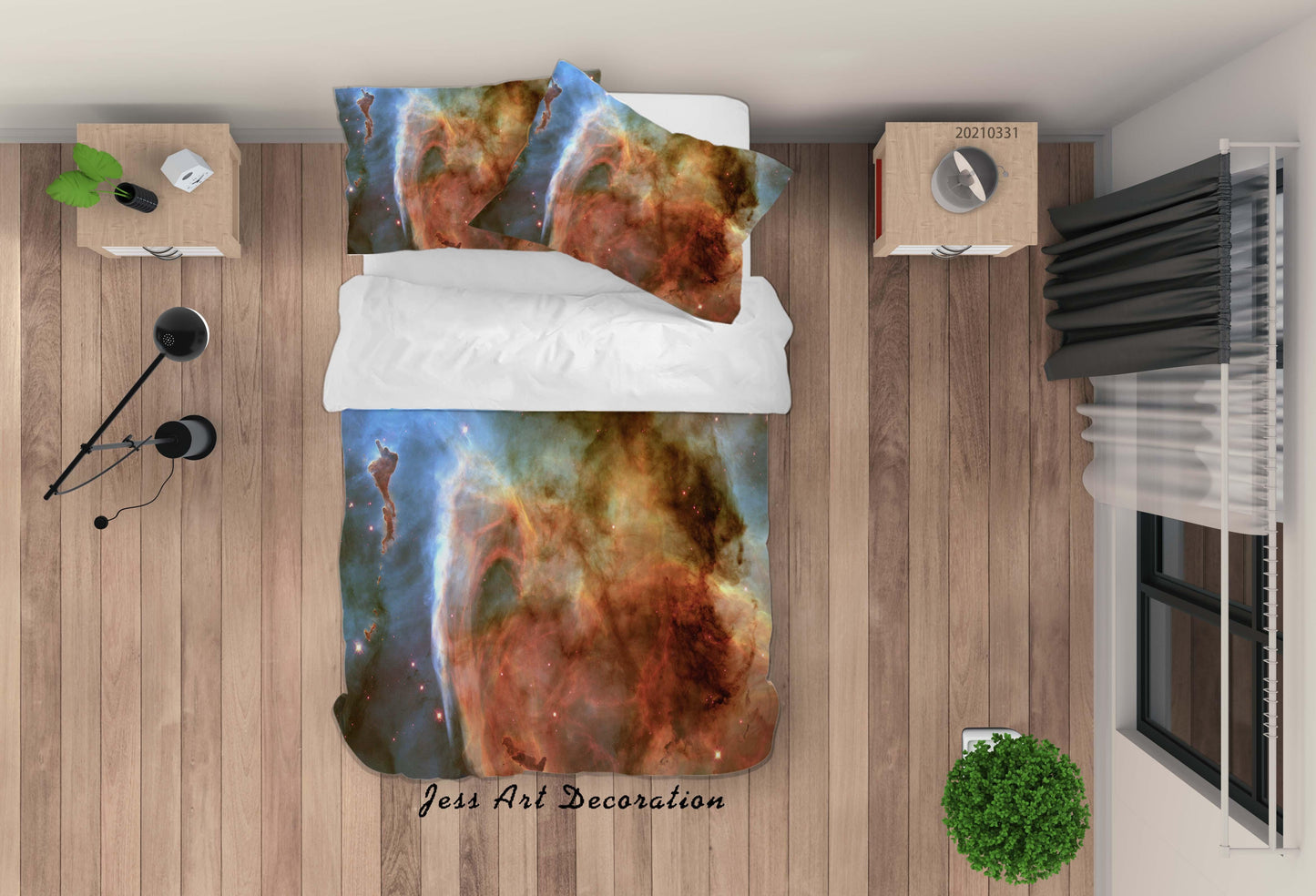 3D Abstract Universe Space Quilt Cover Set Bedding Set Duvet Cover Pillowcases 257