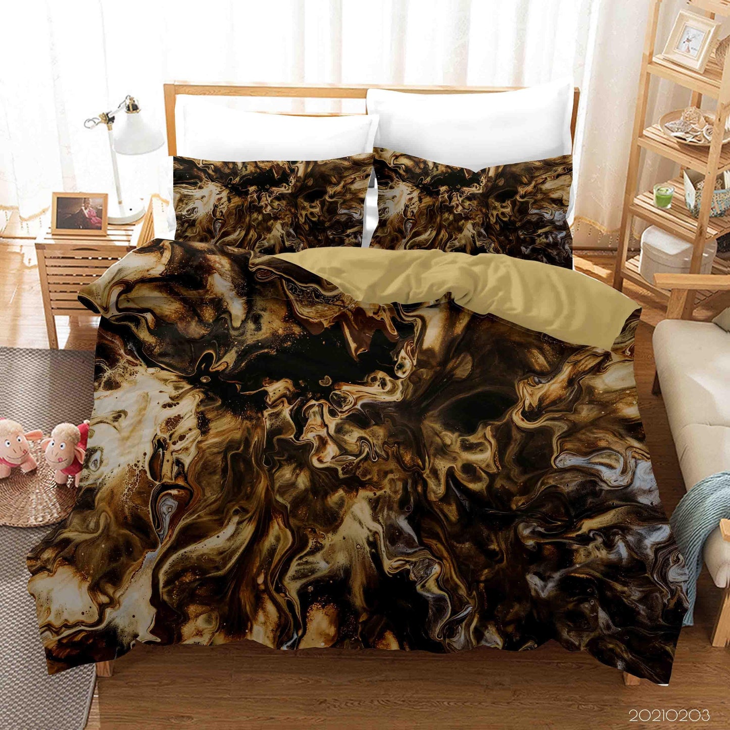 3D Abstract Marble Texture Quilt Cover Set Bedding Set Duvet Cover Pillowcases 67