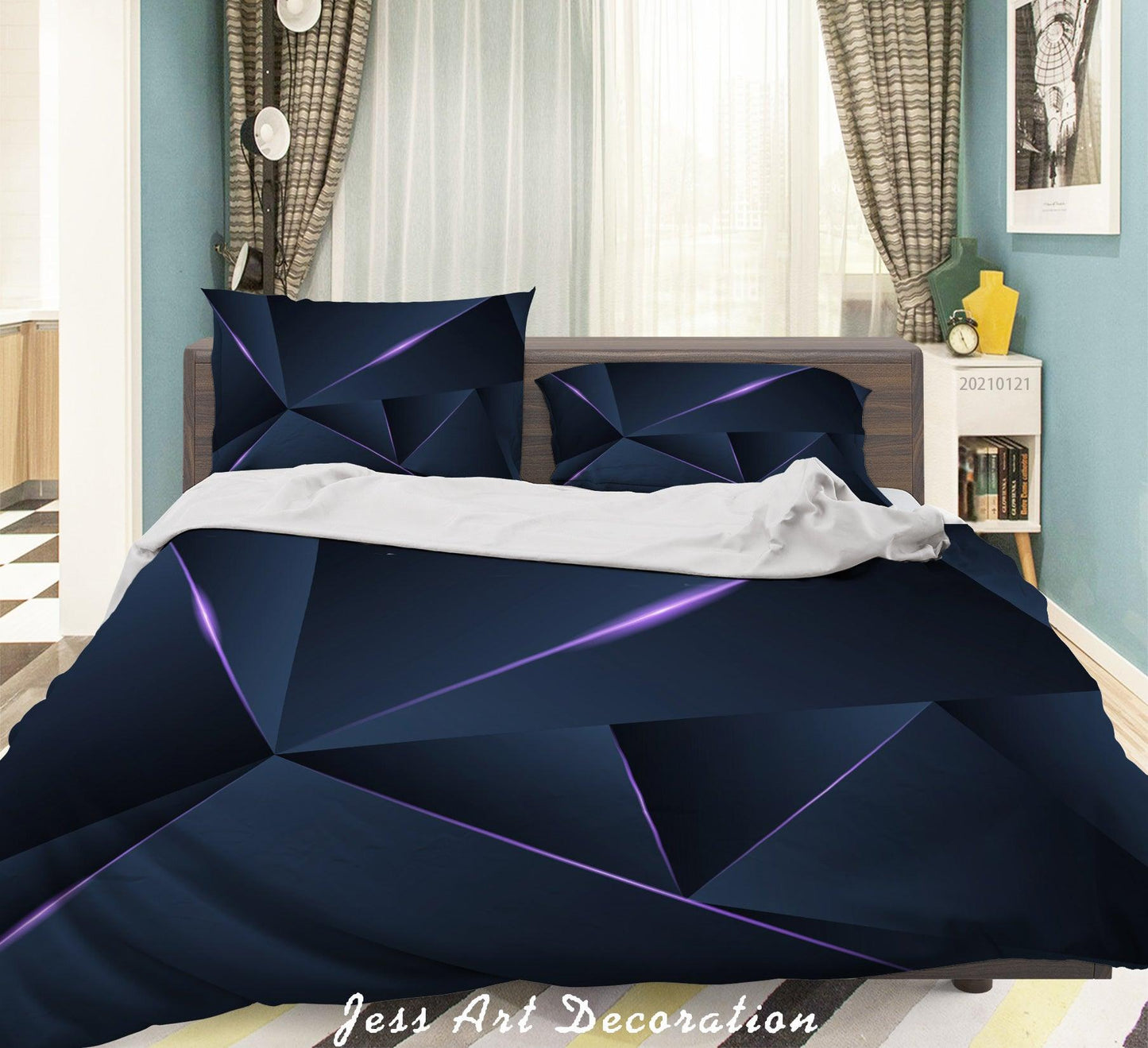3D Abstract Geometric Pattern Quilt Cover Set Bedding Set Duvet Cover Pillowcases 123