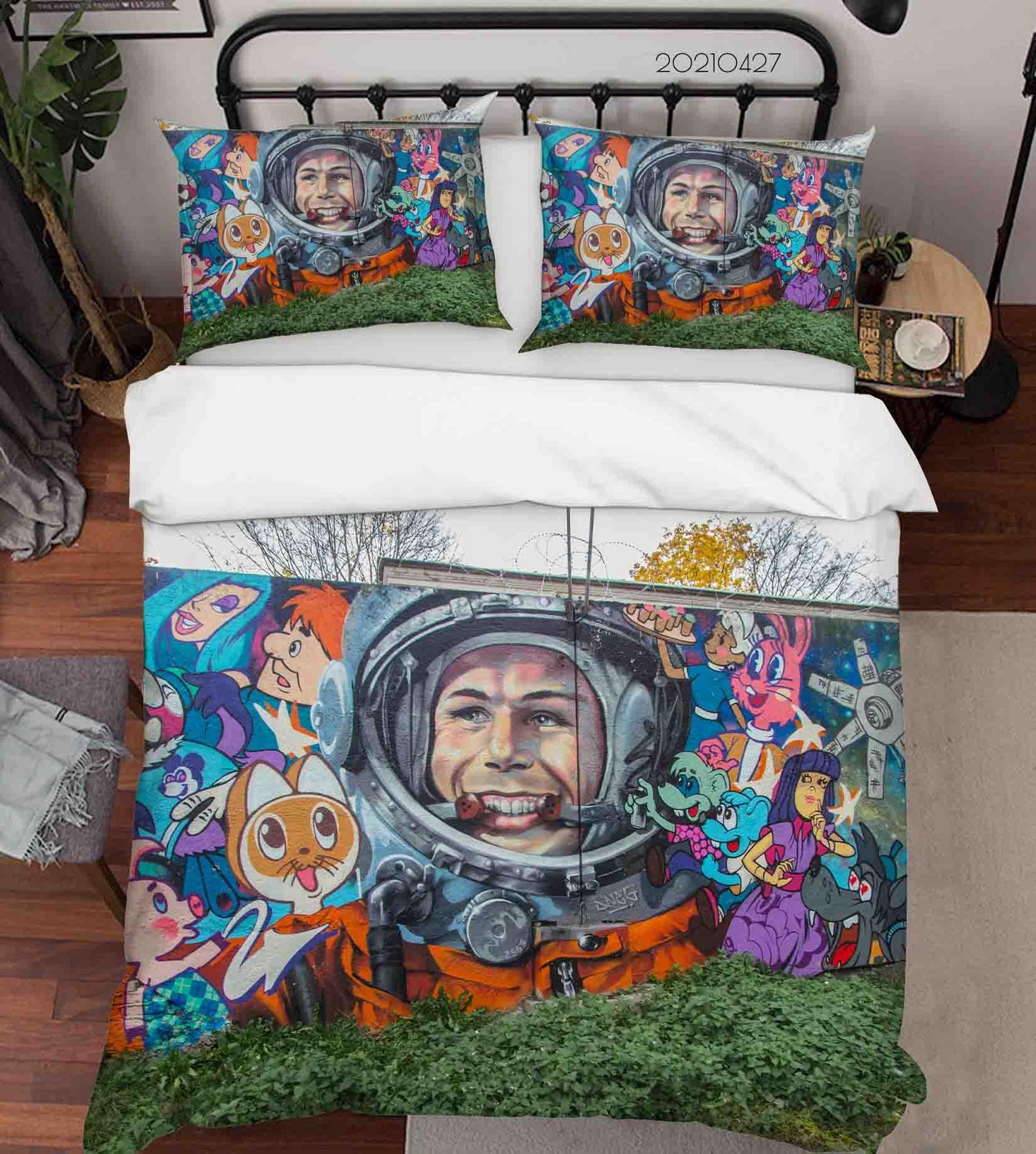 3D Abstract Color Art Graffiti Quilt Cover Set Bedding Set Duvet Cover Pillowcases 79