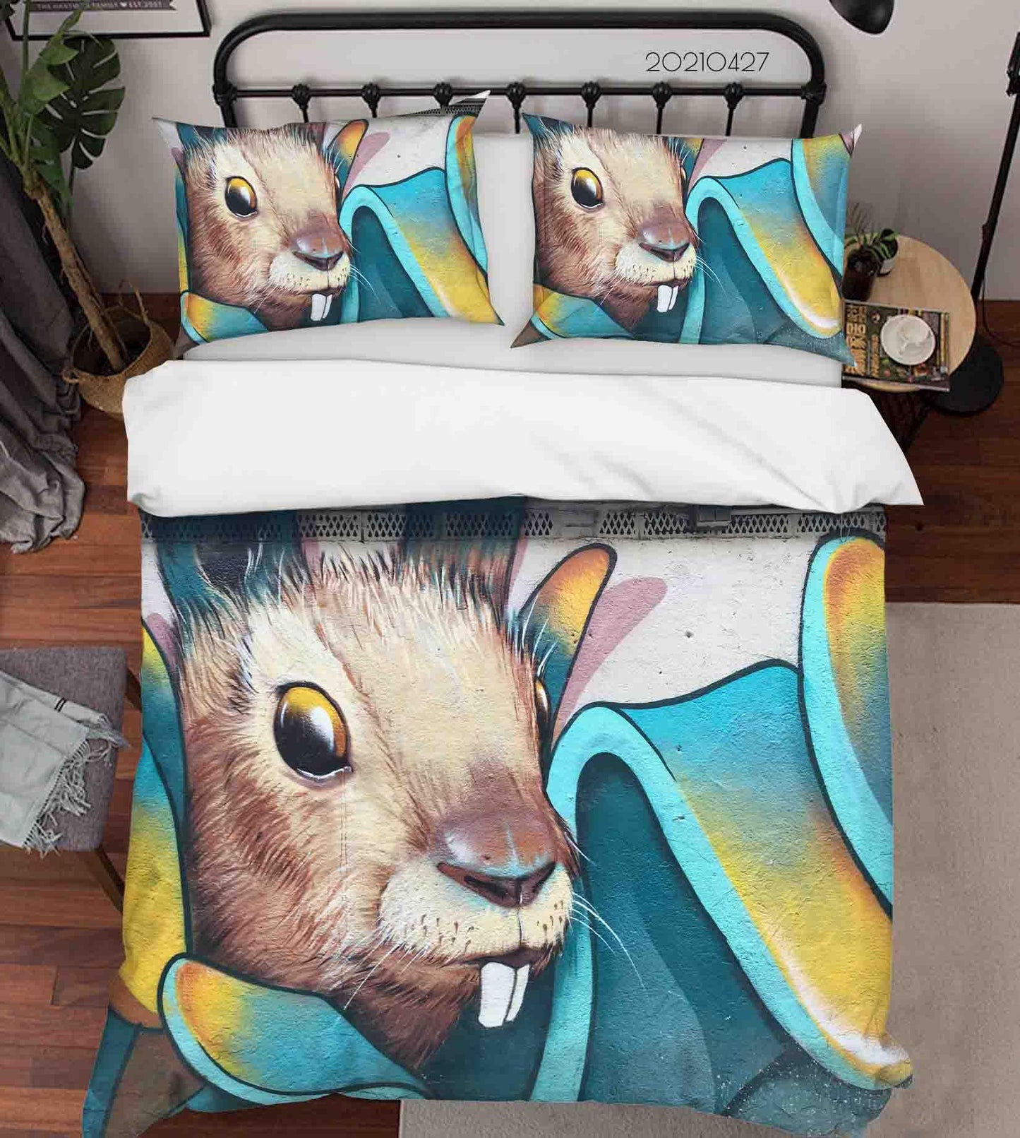 3D Abstract Graffiti Mouse Quilt Cover Set Bedding Set Duvet Cover Pillowcases 127