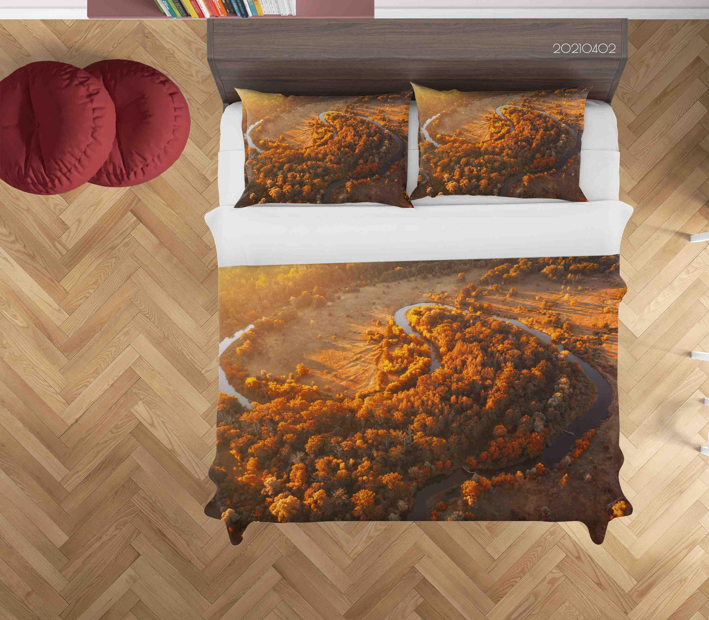 3D Autumn Forest Landscape Quilt Cover Set Bedding Set Duvet Cover Pillowcases 78 LQH