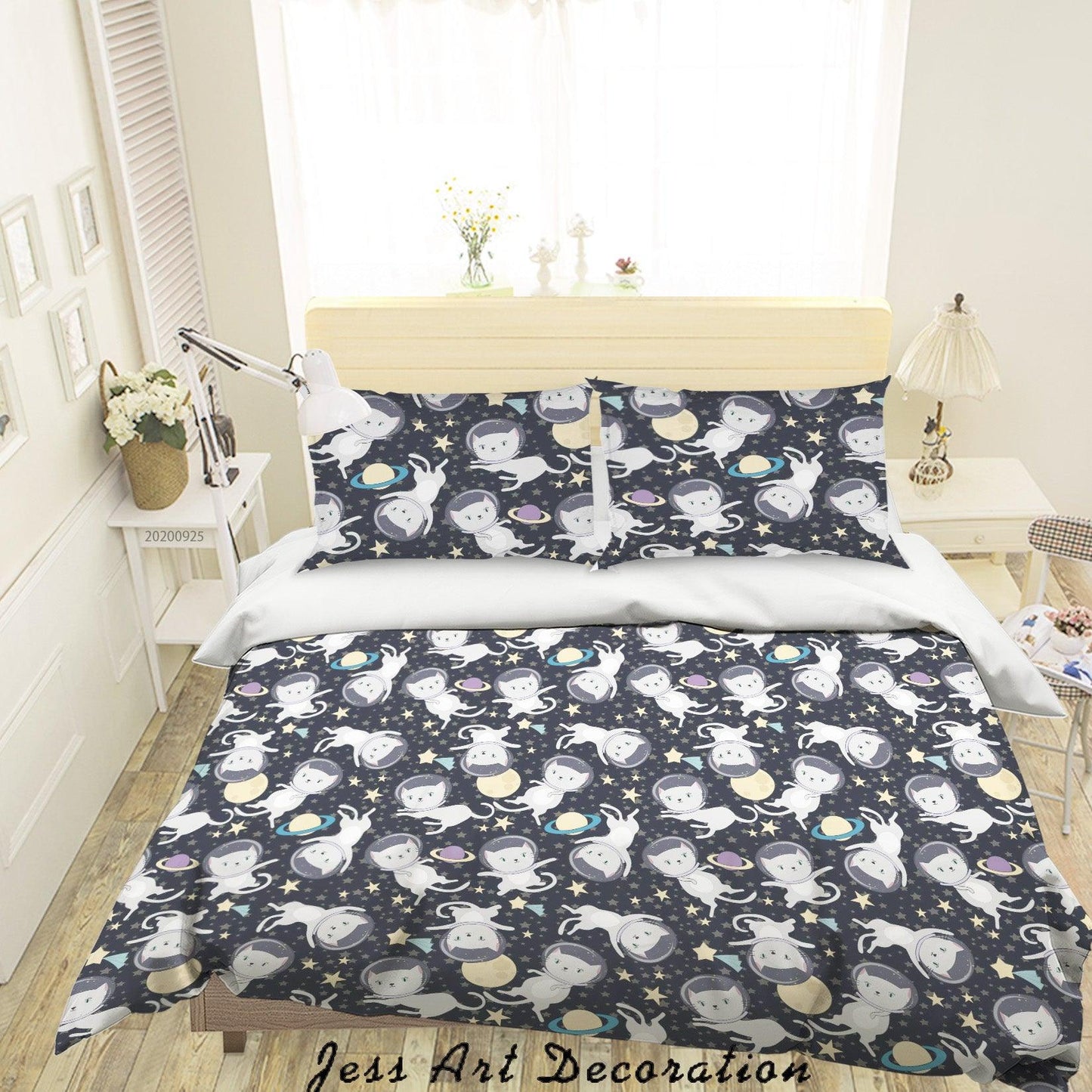 3D Cartoon Animal Cat Quilt Cover Set Bedding Set Duvet Cover Pillowcases WJ 6402