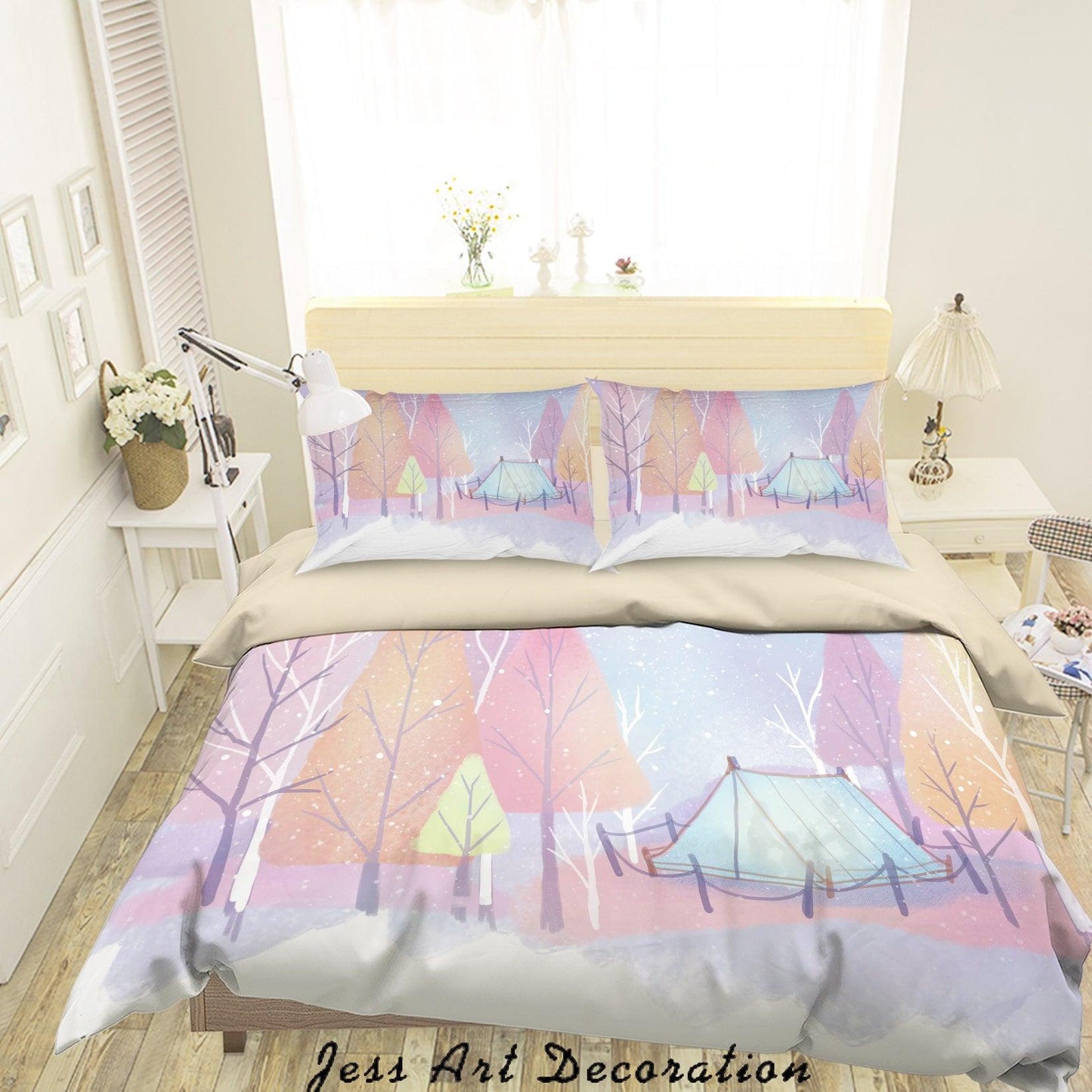3D Cartoon Forest Tent Quilt Cover Set Bedding Set Duvet Cover Pillowcases A570 LQH