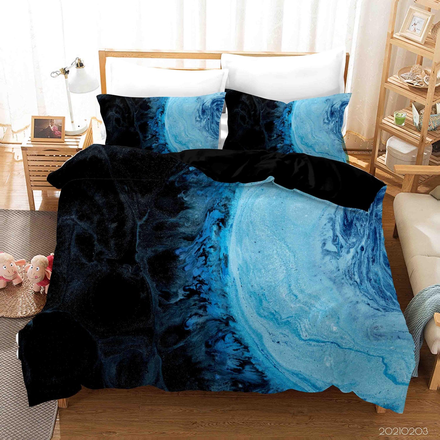 3D Abstract Blue Marble Texture Quilt Cover Set Bedding Set Duvet Cover Pillowcases 28