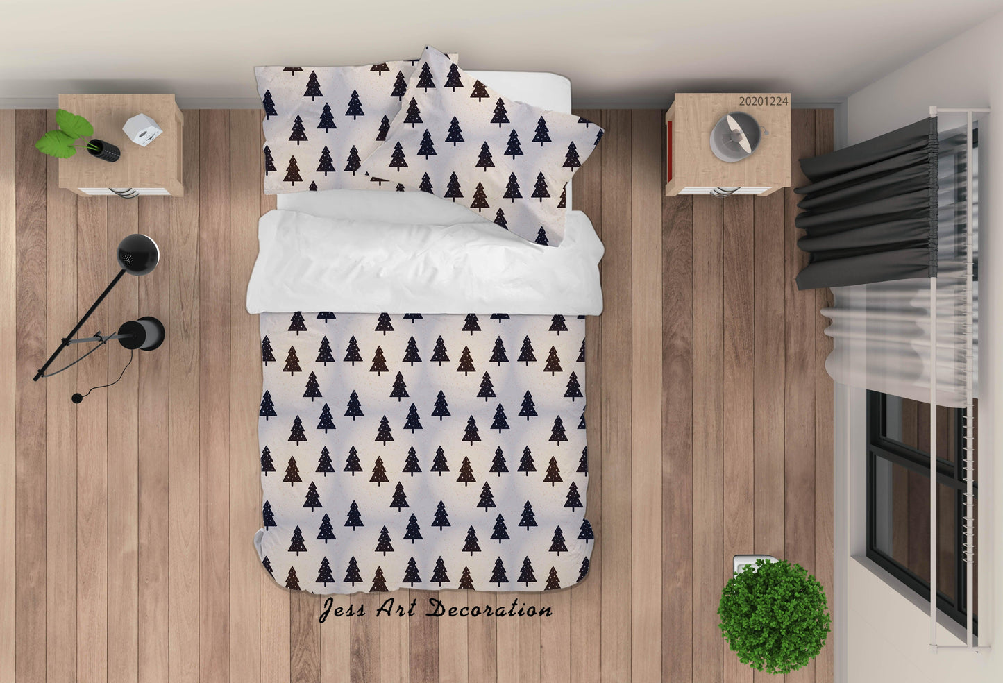 3D Abstract Christmas Pattern Quilt Cover Set Bedding Set Duvet Cover Pillowcases 28 LQH
