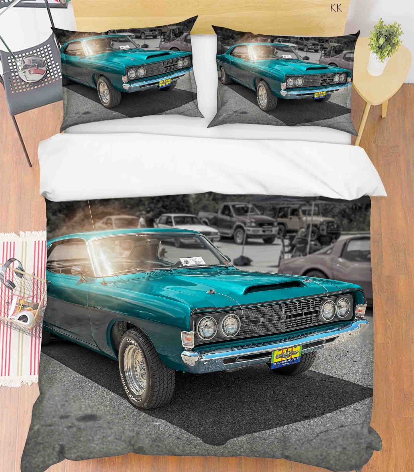 3D Automobile Sunlight Quilt Cover Set Bedding Set Duvet Cover Pillowcase 426