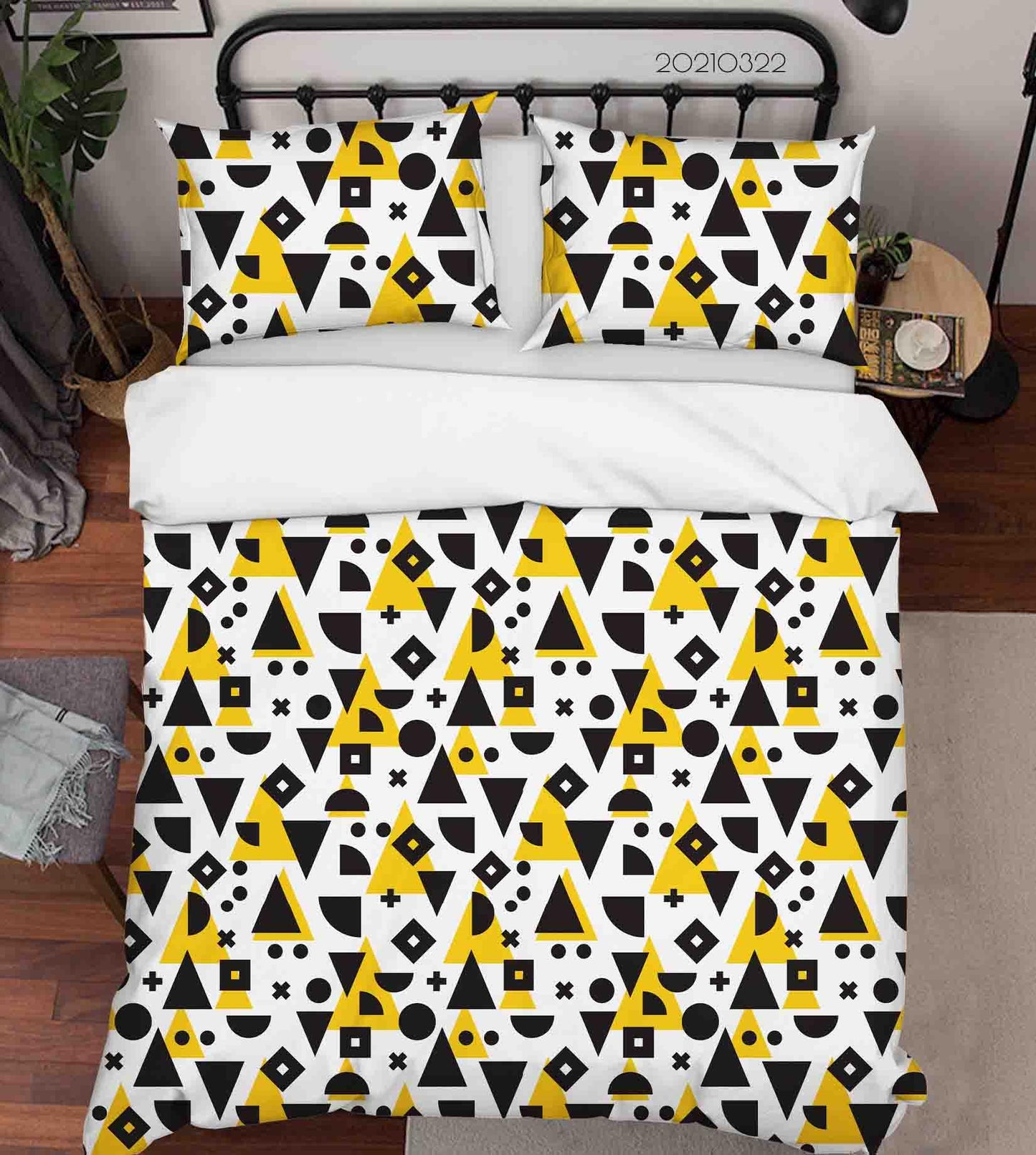 3D Abstract Geometric Pattern Quilt Cover Set Bedding Set Duvet Cover Pillowcases 11LQH