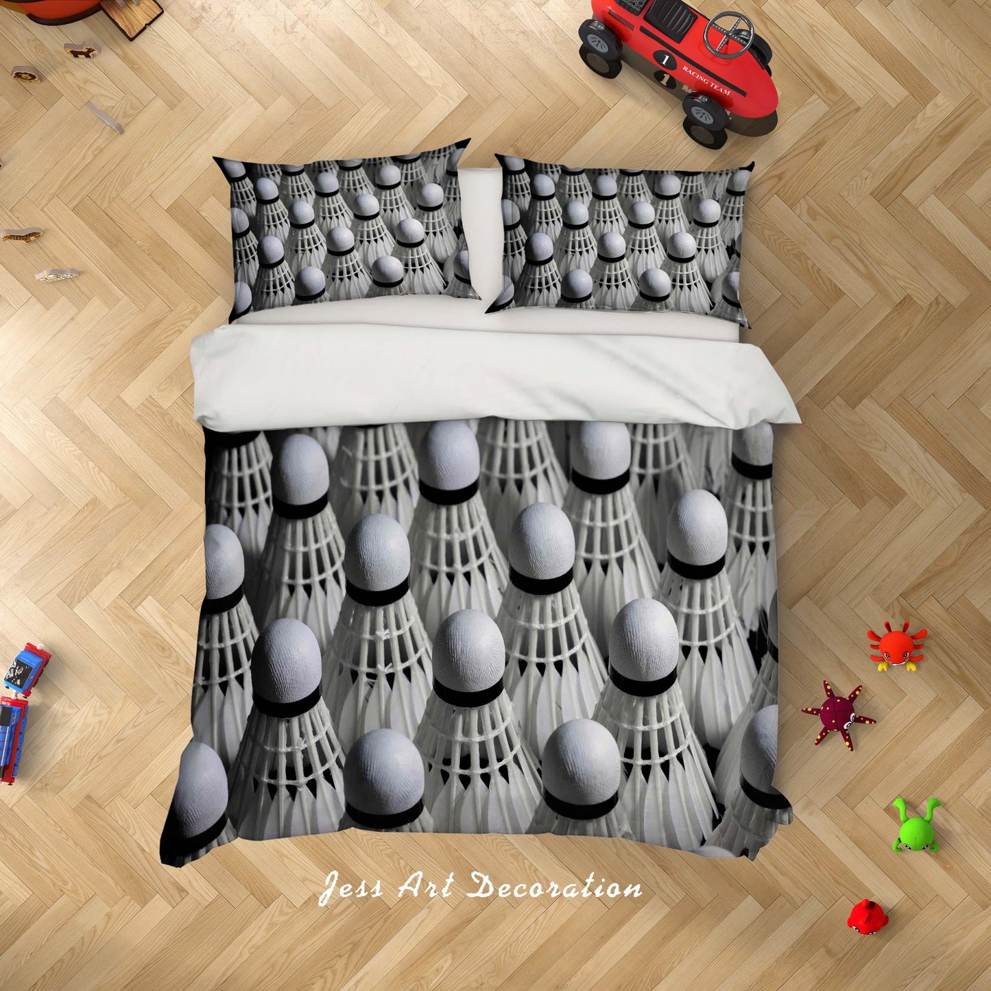 3D Badminton Pattern Quilt Cover Set Bedding Set Duvet Cover Pillowcases A053 LQH
