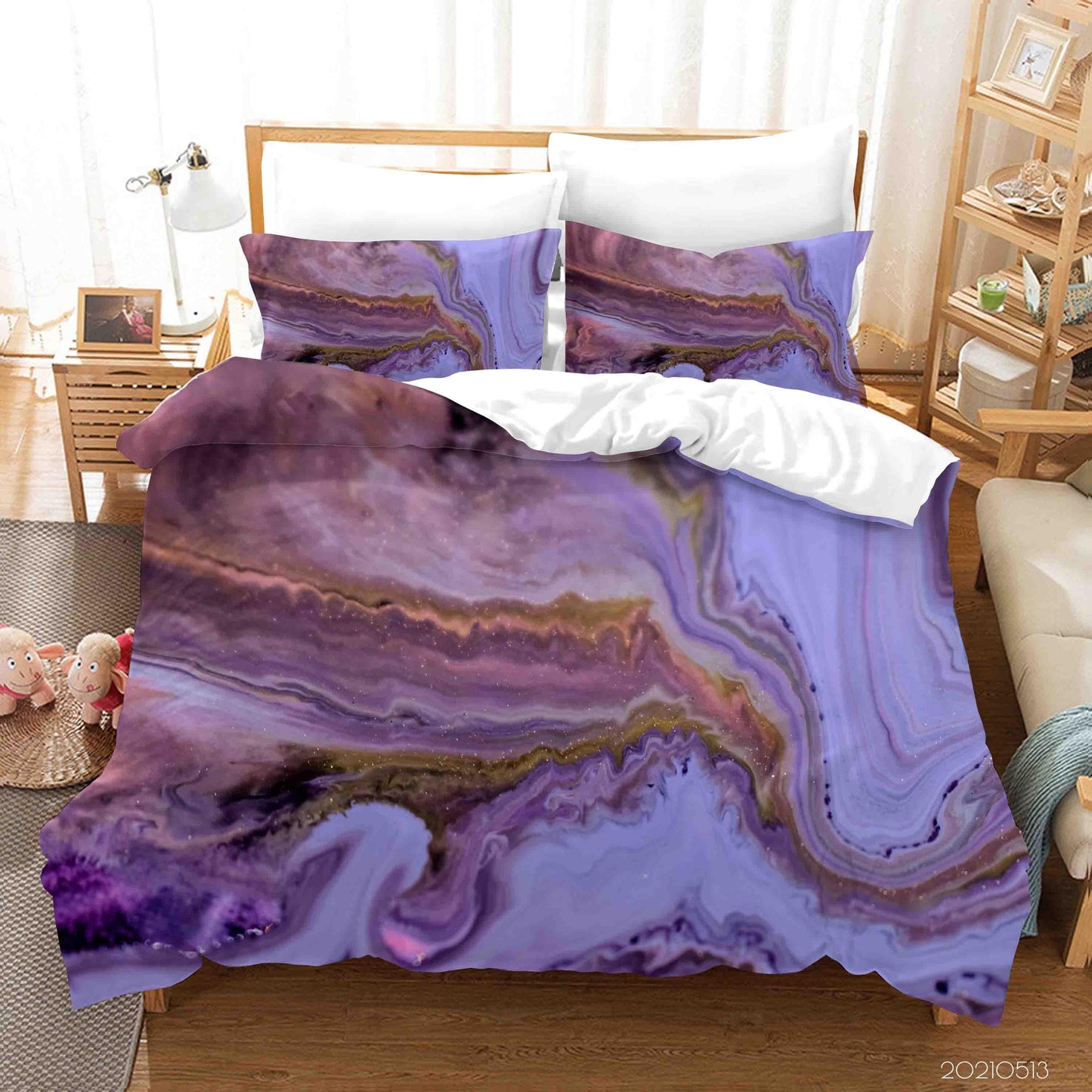 3D Abstract Marble Texture Quilt Cover Set Bedding Set Duvet Cover Pillowcases 274