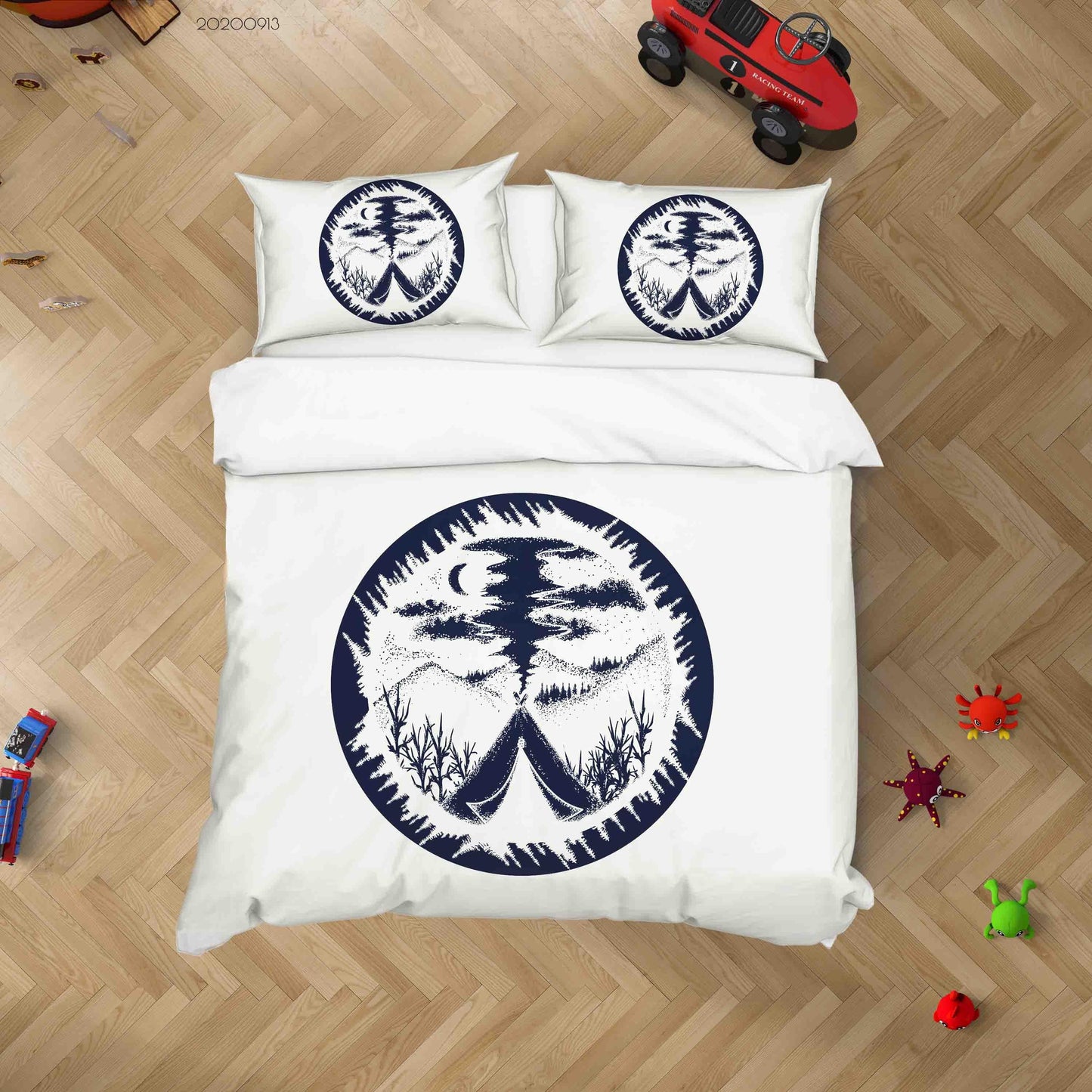 3D Camping Mountain Tattoo Sign Quilt Cover Set Bedding Set Duvet Cover Pillowcases WJ 9153