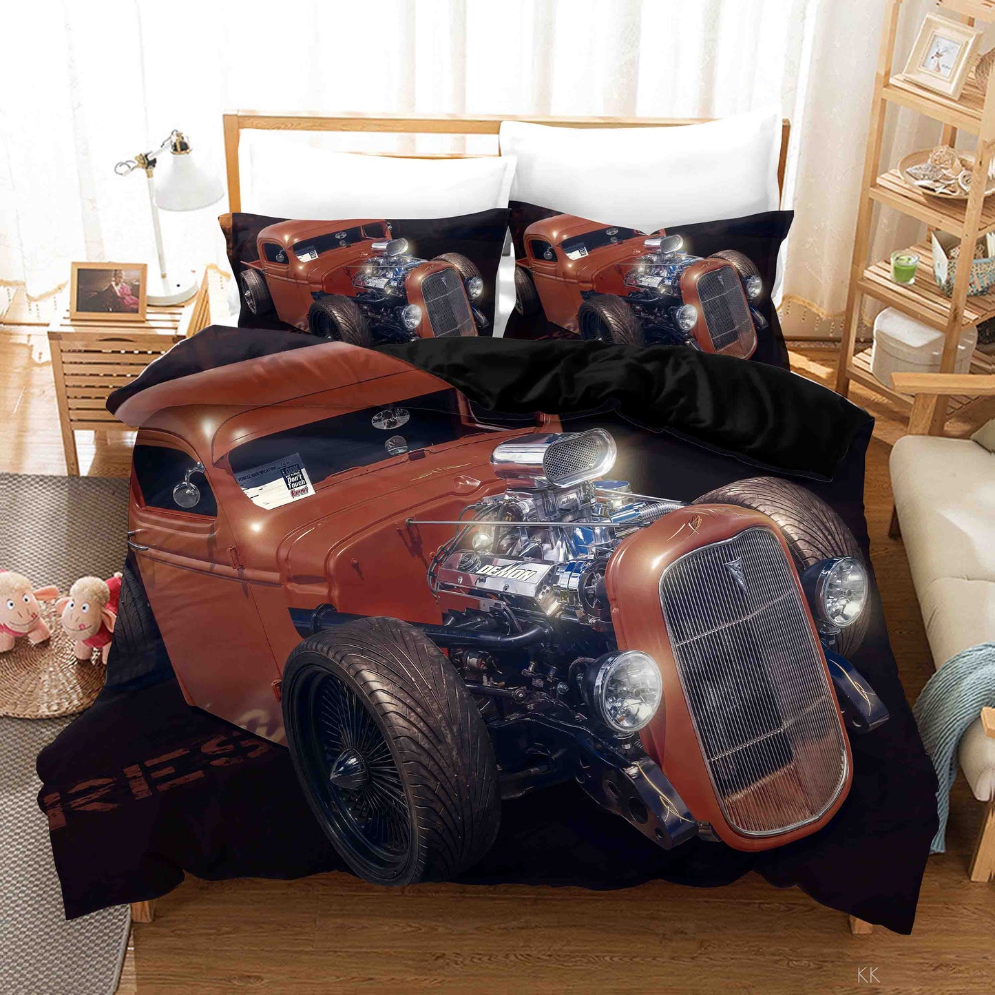 3D Automobile Black Quilt Cover Set Bedding Set Duvet Cover Pillowcase 399