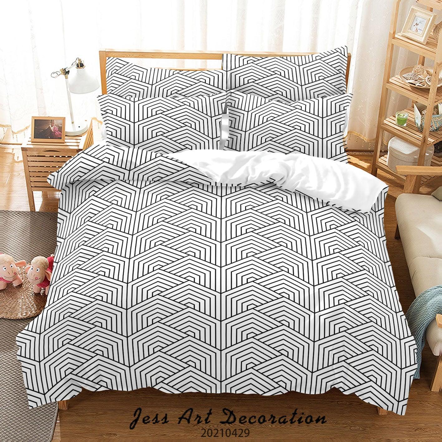 3D Abstract Geometric Pattern Quilt Cover Set Bedding Set Duvet Cover Pillowcases 18