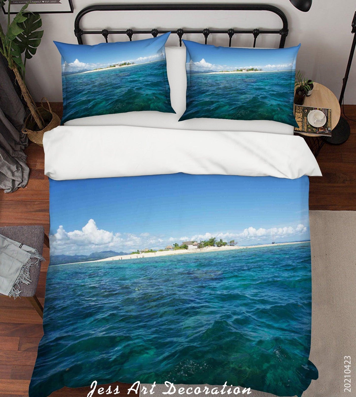 3D Blue Sky Sea Landscape Quilt Cover Set Bedding Set Duvet Cover Pillowcases 131