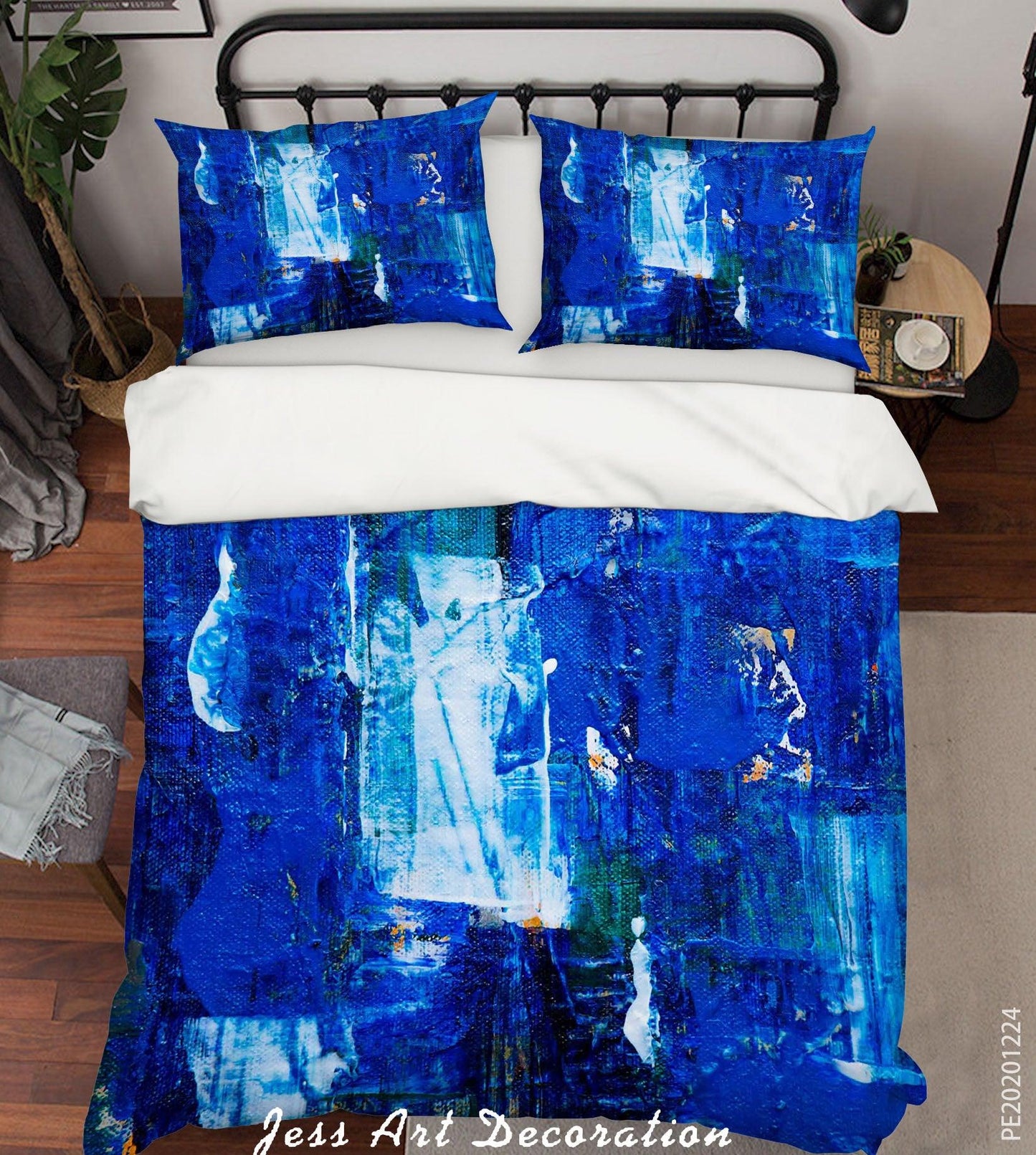 3D Blue Graffiti Pattern Quilt Cover Set Bedding Set Duvet Cover Pillowcases 178 LQH