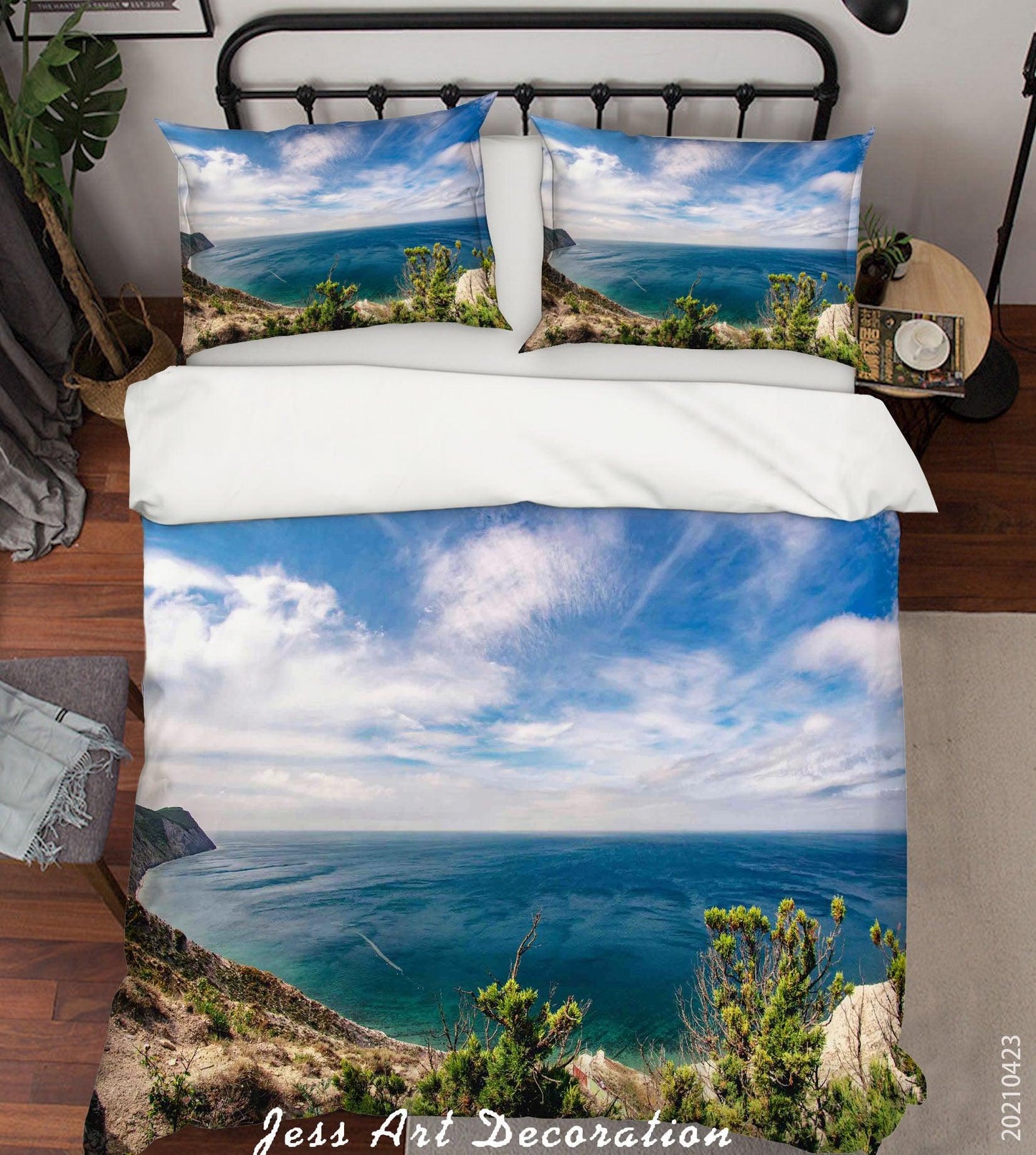 3D Blue Sky Cloud Sea Landscape Quilt Cover Set Bedding Set Duvet Cover Pillowcases 123