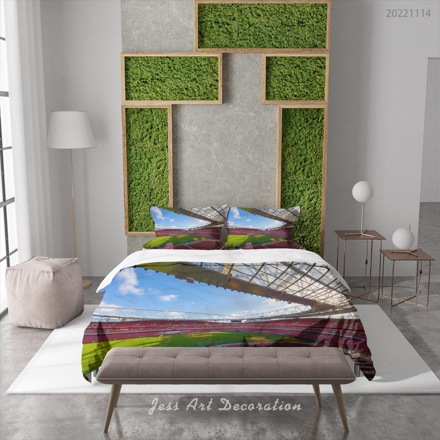 3D Arsenal FC Bluesky Cloud Quilt Cover Set Bedding Set Duvet Cover Pillowcase 888