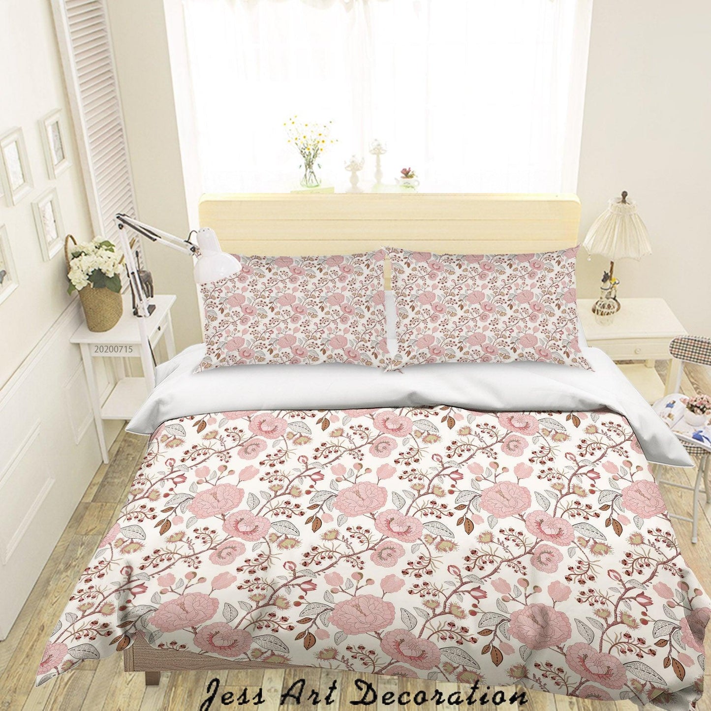 3D Abstract Vintage Floral Pattern Quilt Cover Set Bedding Set Duvet Cover Pillowcases WJ 3905