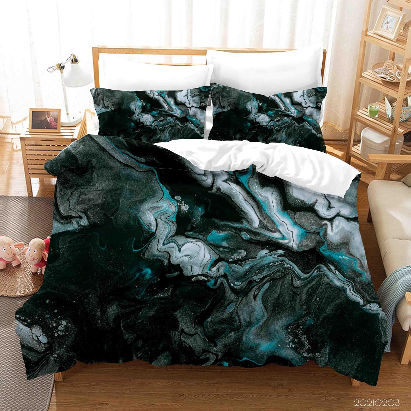 3D Abstract Marble Texture Quilt Cover Set Bedding Set Duvet Cover Pillowcases 41