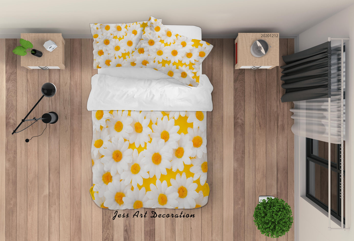 3D Abstract Yellow Quilt Cover Set Bedding Set Duvet Cover Pillowcases LXL