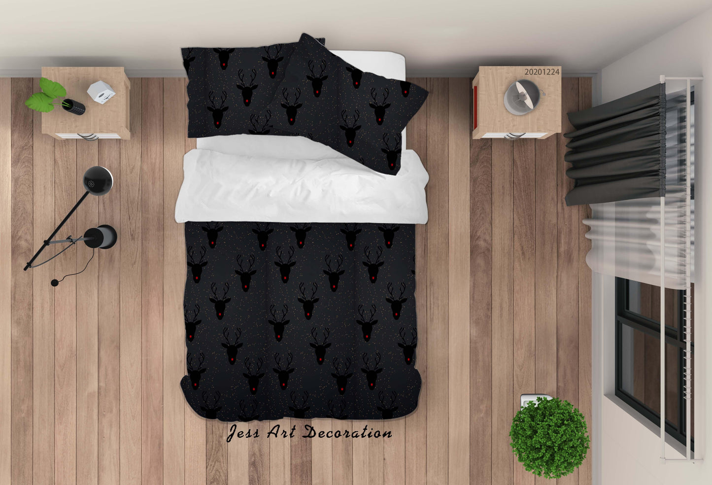 3D Abstract Christmas Pattern Quilt Cover Set Bedding Set Duvet Cover Pillowcases 26 LQH