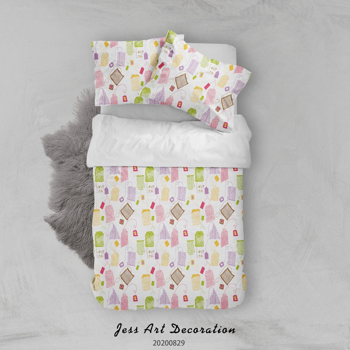 3D Abstract Hand Draw Cartoon Kite Pattern Quilt Cover Set Bedding Set Duvet Cover Pillowcases WJ 3545