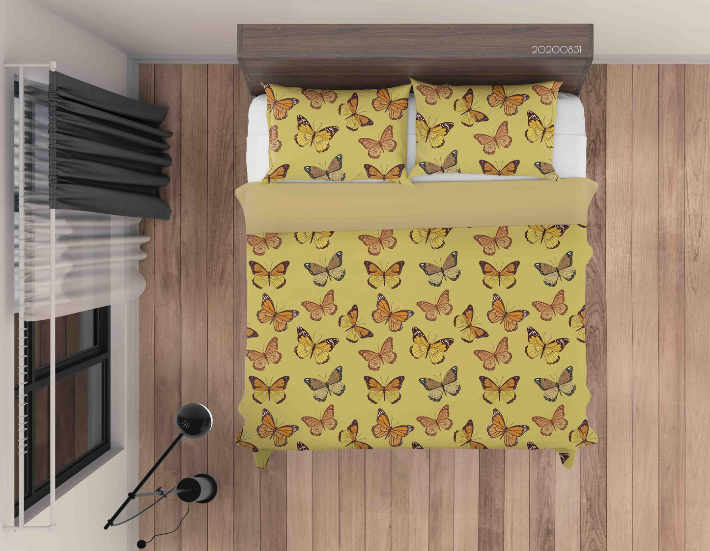 3D Butterflies Pattern Quilt Cover Set Bedding Set Duvet Cover Pillowcases WJ 3411