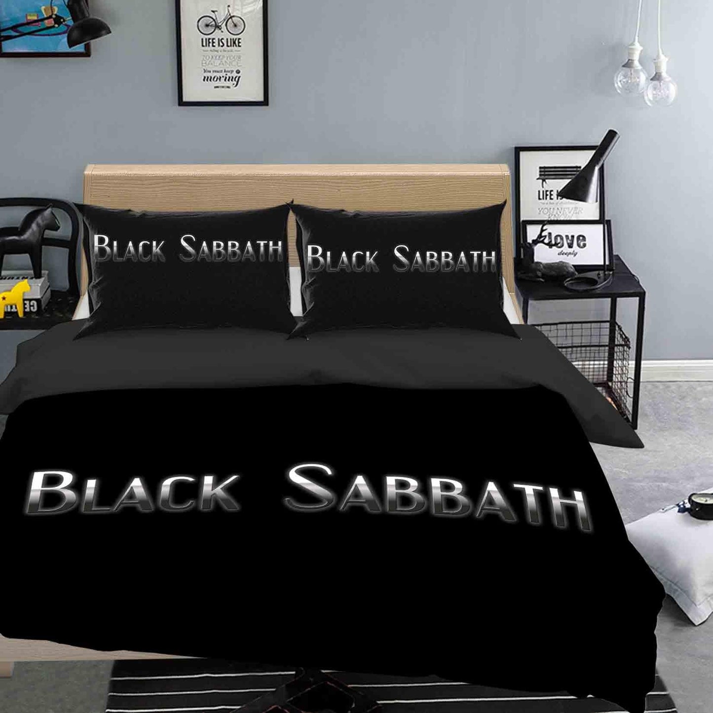 3D Black Sabbath Quilt Cover Set Bedding Set Duvet Cover Pillowcases SF40