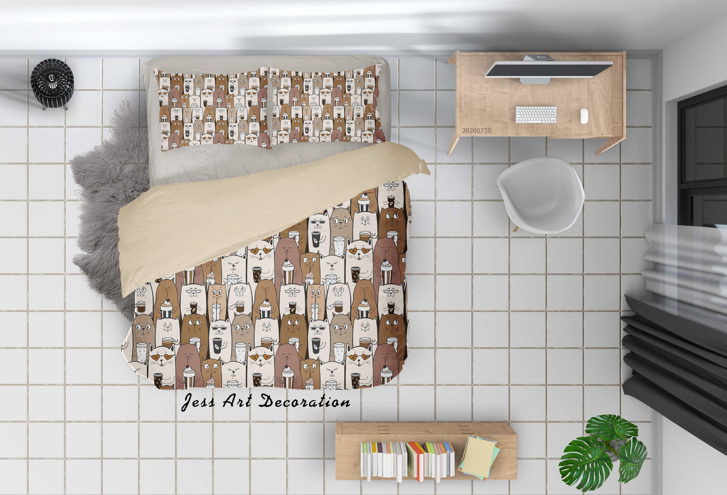 3D Bear Animal Cup Cake Quilt Cover Set Bedding Set Duvet Cover Pillowcases LXL 8