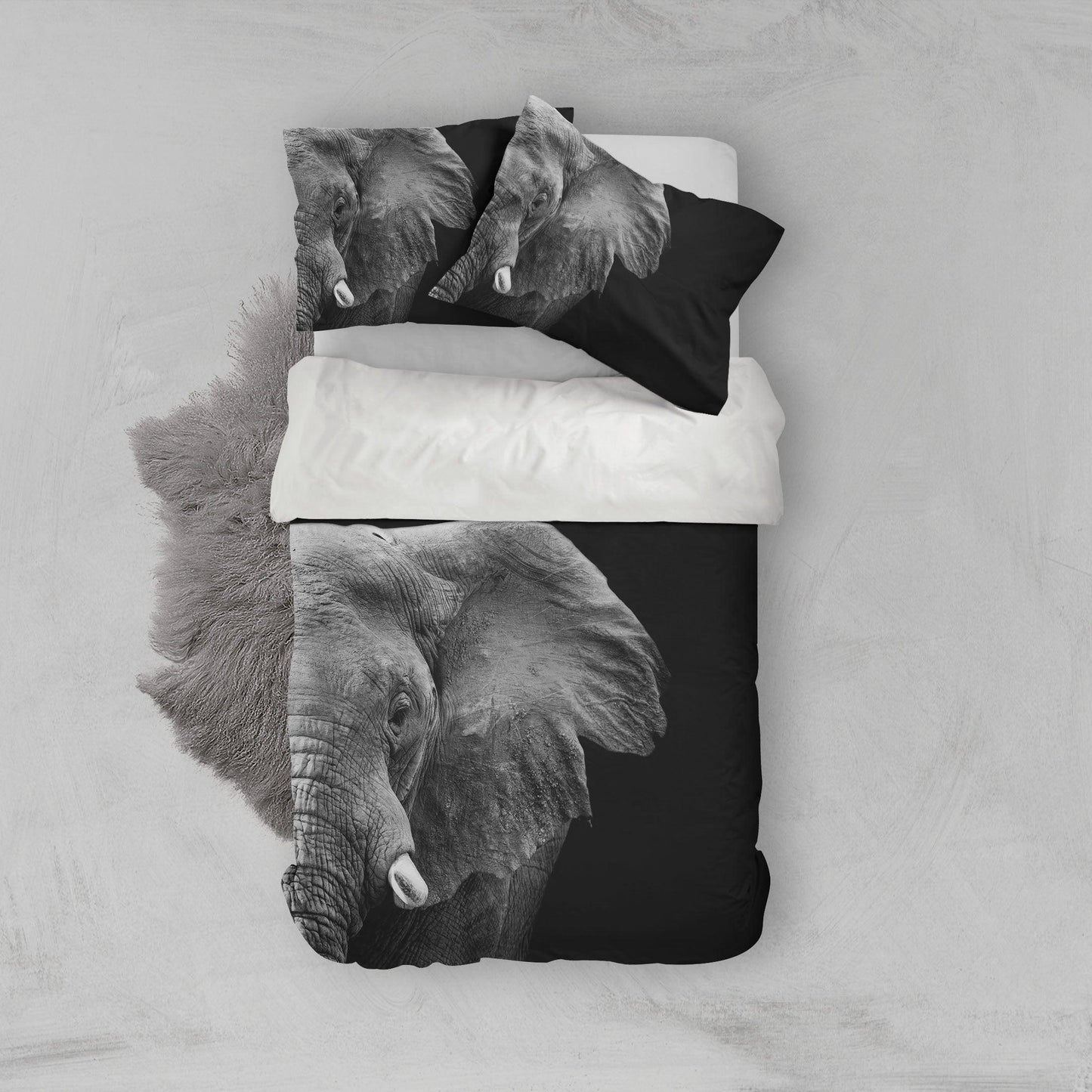 3D Black White Elephant Quilt Cover Set Bedding Set Pillowcases 63