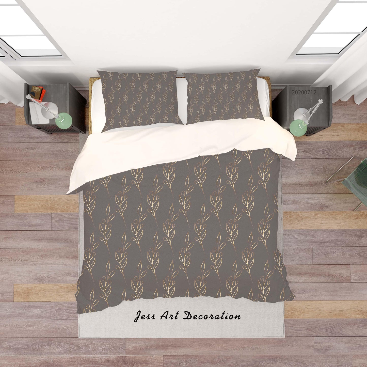 3D Abstract Vintage Dark Line Floral Pattern Quilt Cover Set Bedding Set Duvet Cover Pillowcases WJ 4107